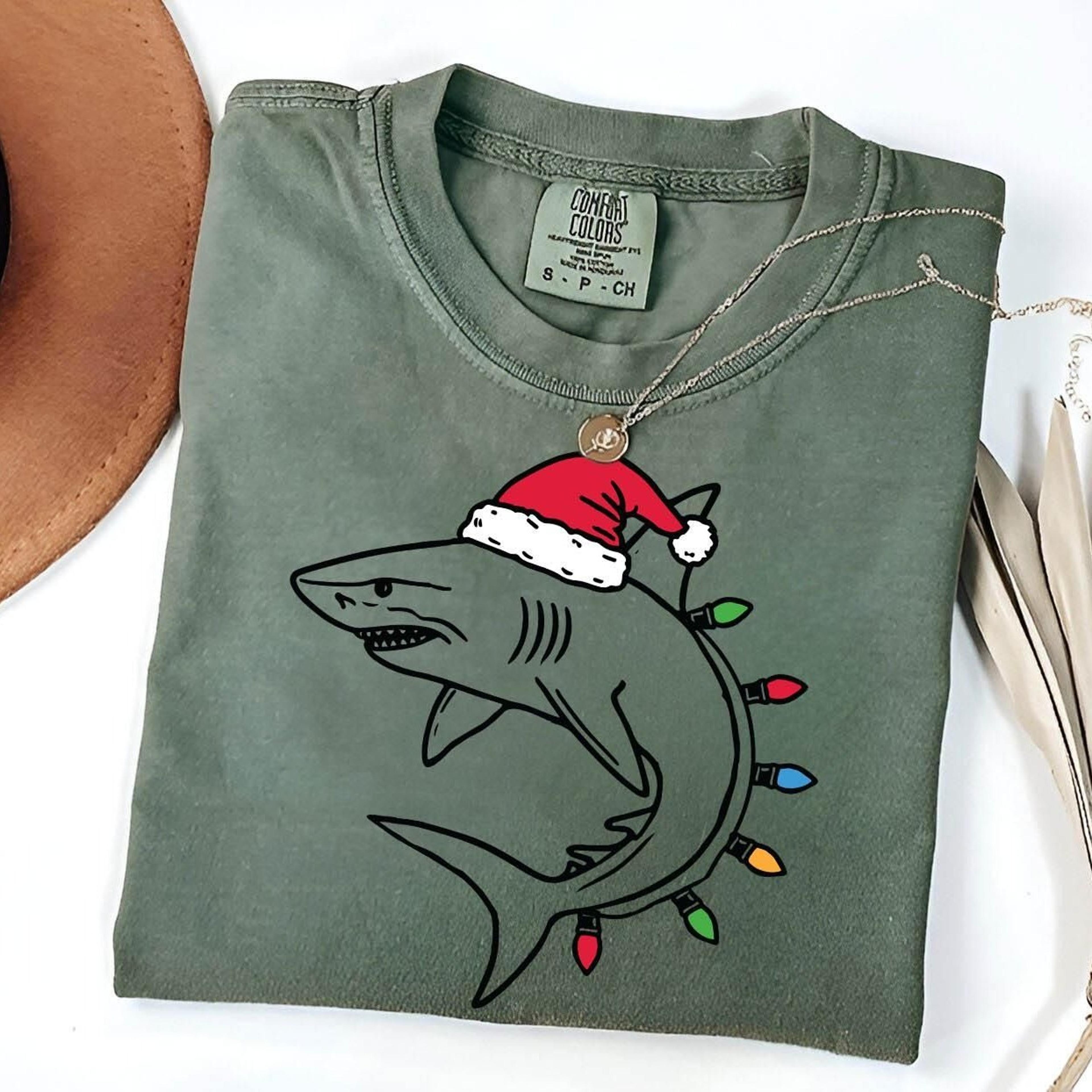 christmas shark shirt | shark lover xmas tee | festive shark christmas shirt | xmas shark t-shirt | shark gift for chris