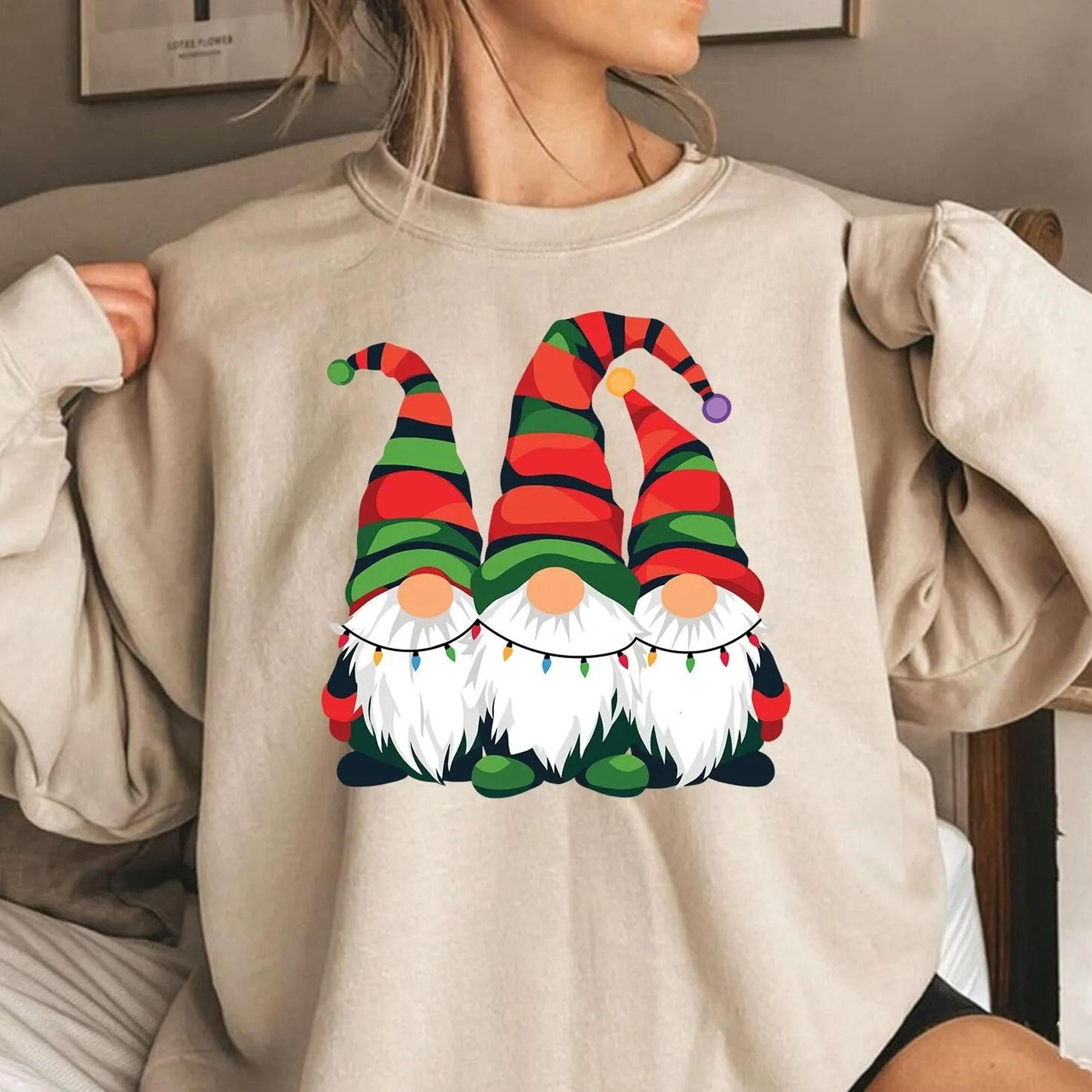 christmas gnome sweatshirt | cute holiday gnome sweater | gnome lover gift | family matching xmas sweater | festive gnom