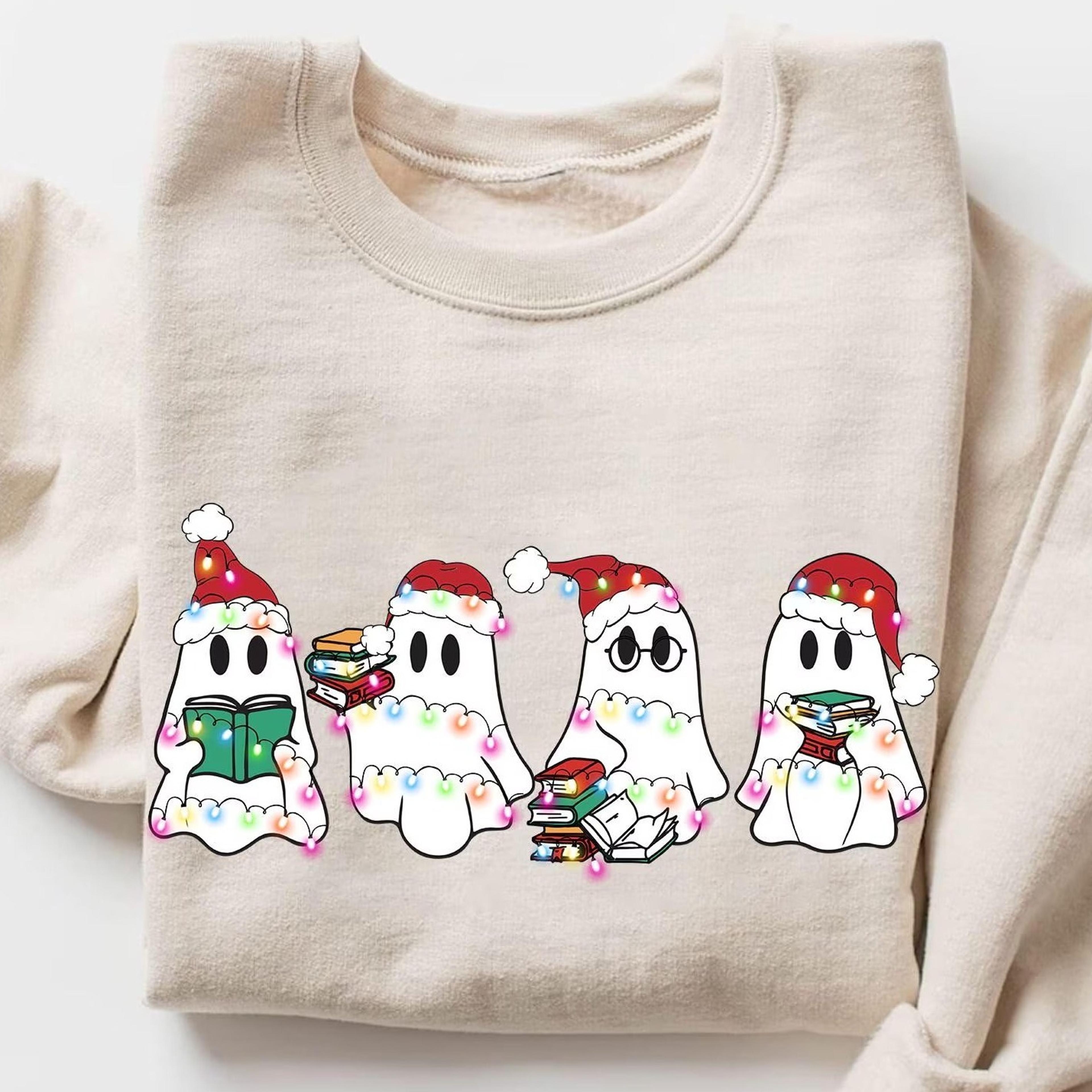 christmas ghost book shirt funny holiday reading