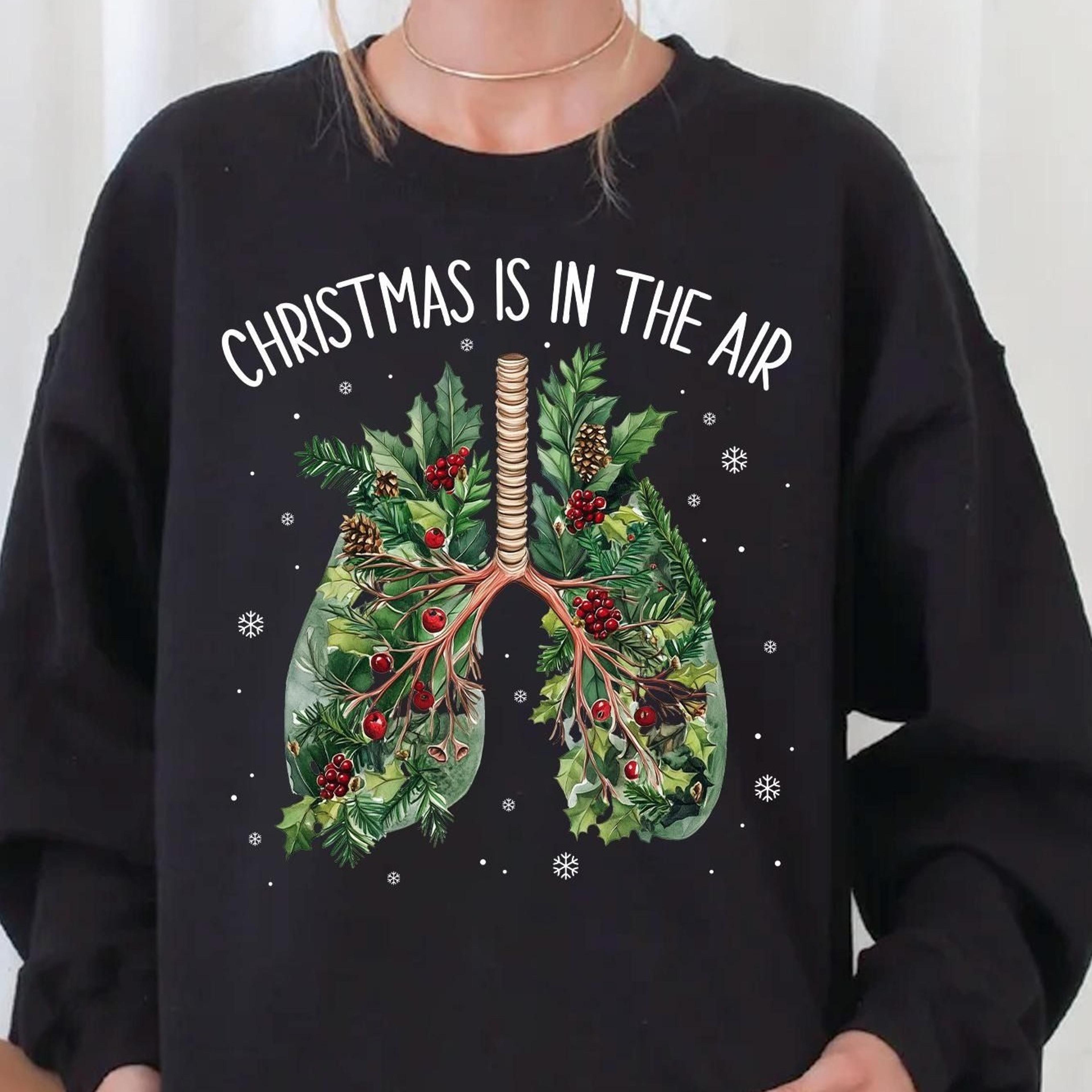 christmas lungs unisex shirt respiratory therapist tee