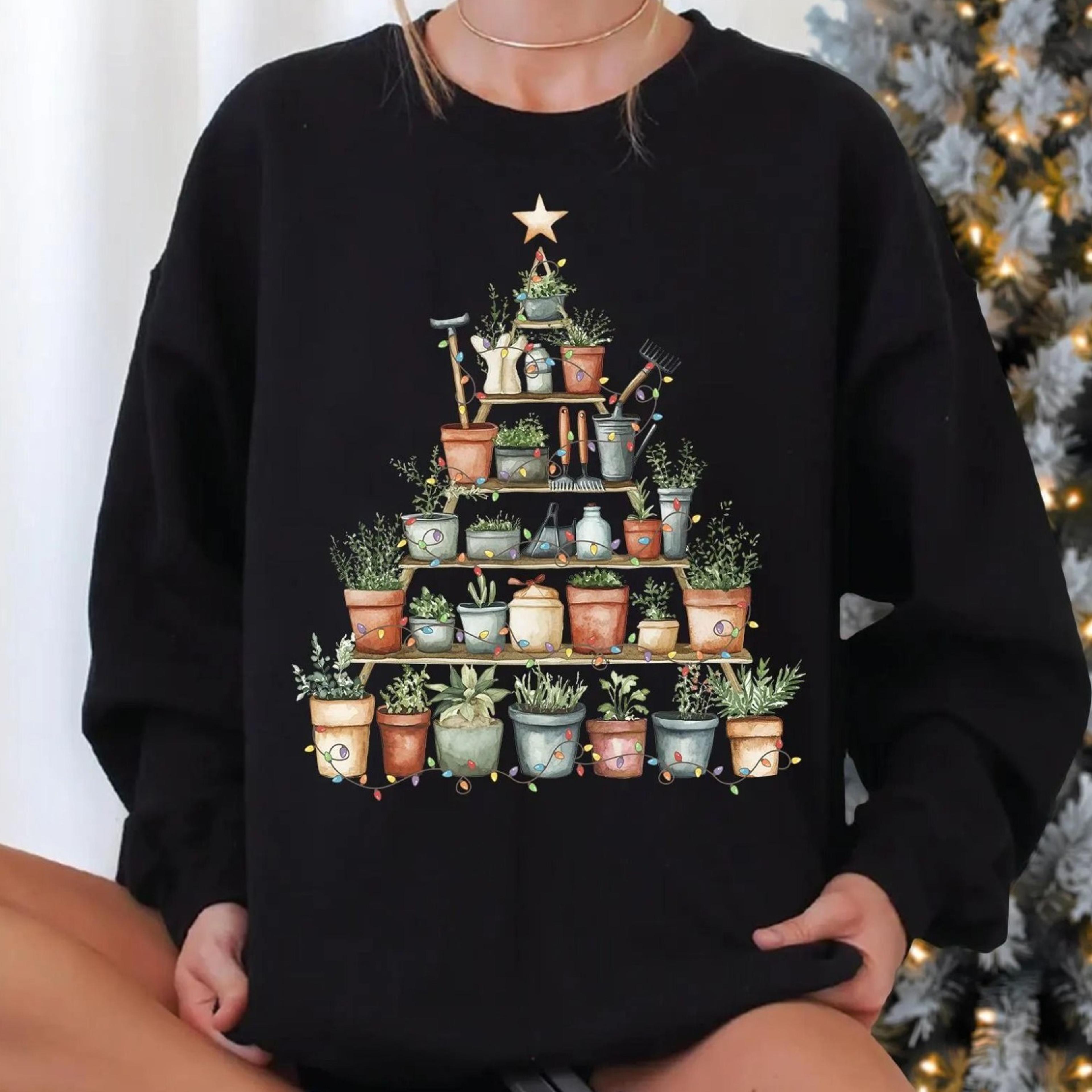 plant christmas tree shirt gardening lover gift