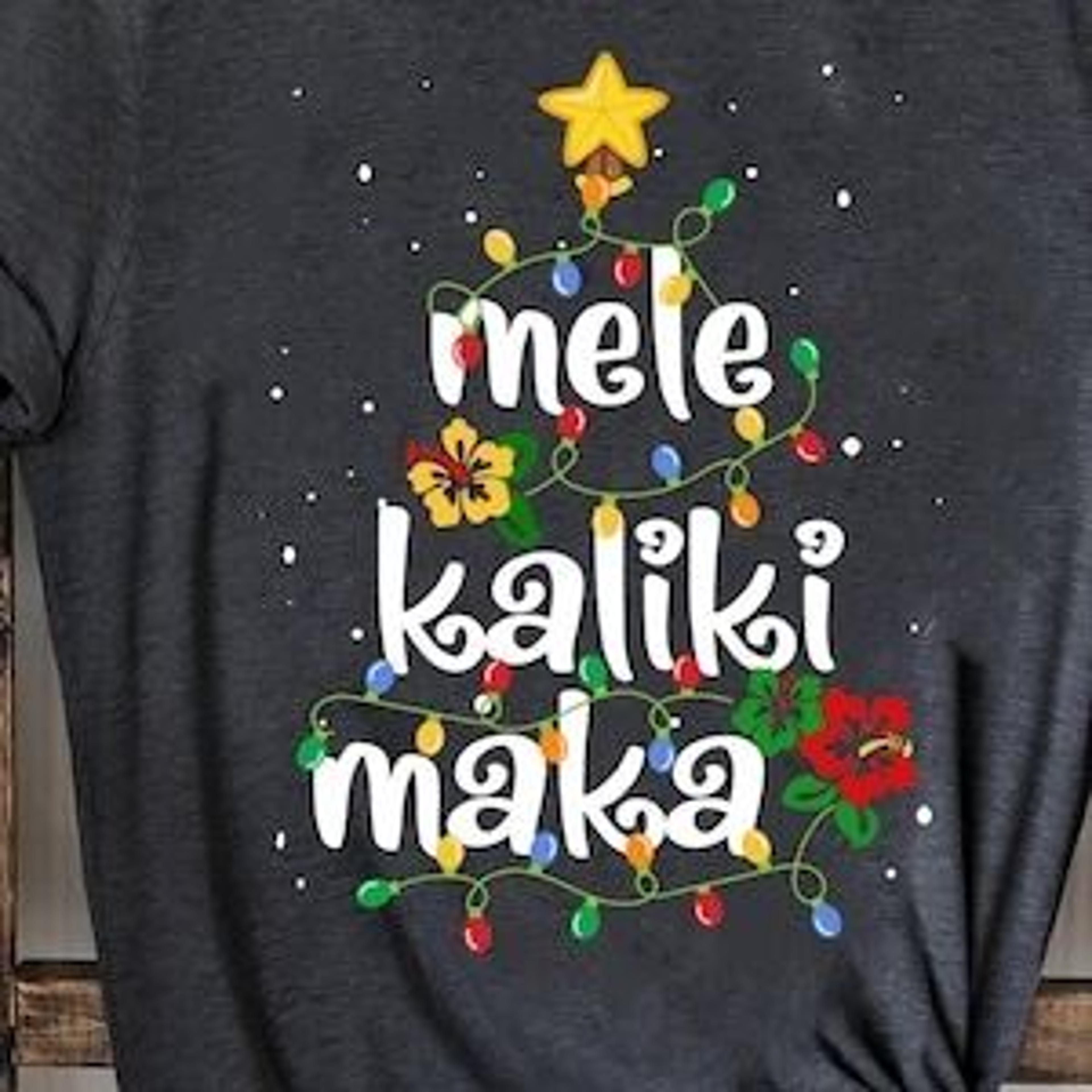 mele kalikimaka shirt hawaiian christmas tree