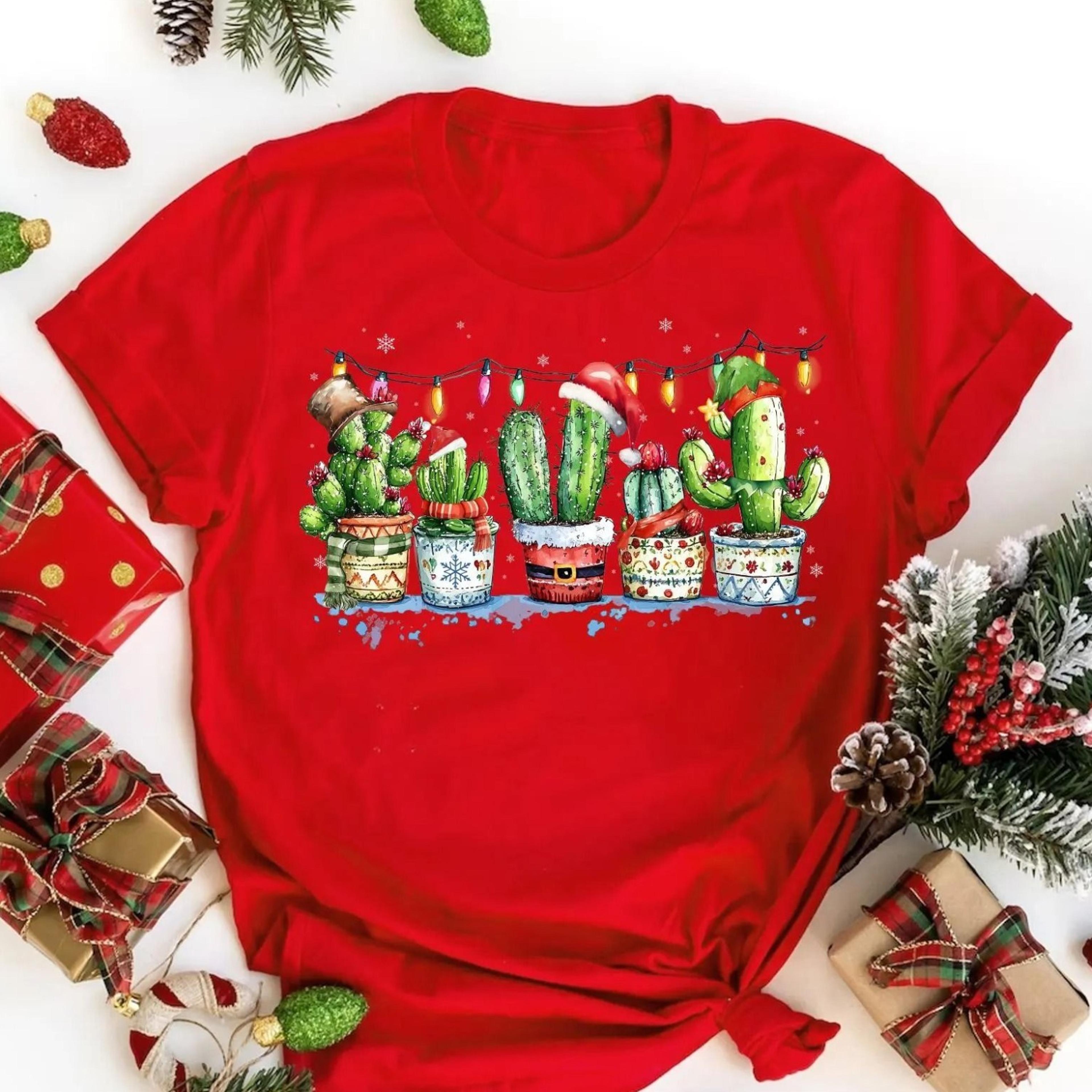 cactus christmas shirt gardener holiday gift