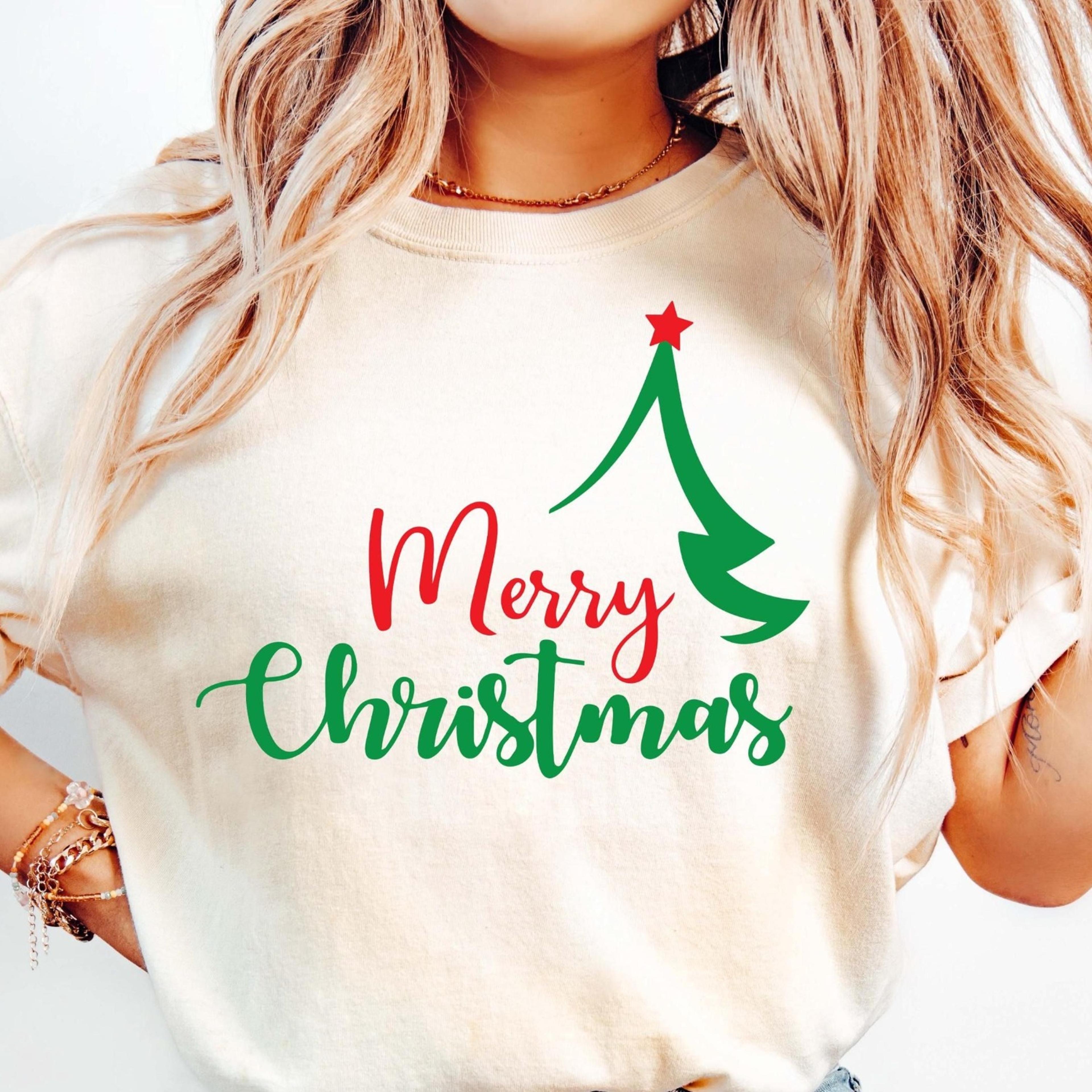 merry christmas tree t-shirt xmas holiday outfit