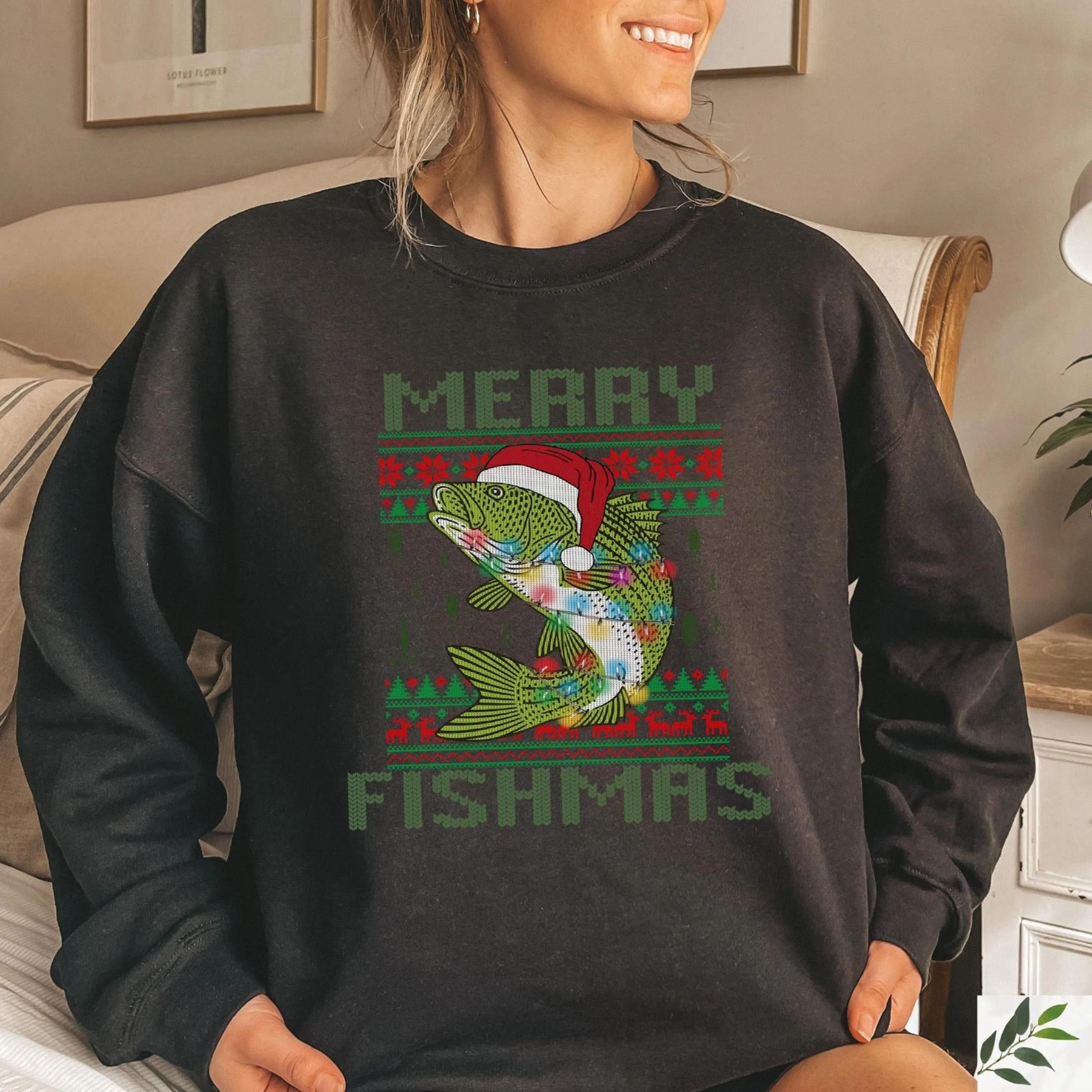 merry fishmas shirt, dad christmas t-shirt, fisherman christmas shirt, fishing christmas sweatshirt, xmas fishing shirt