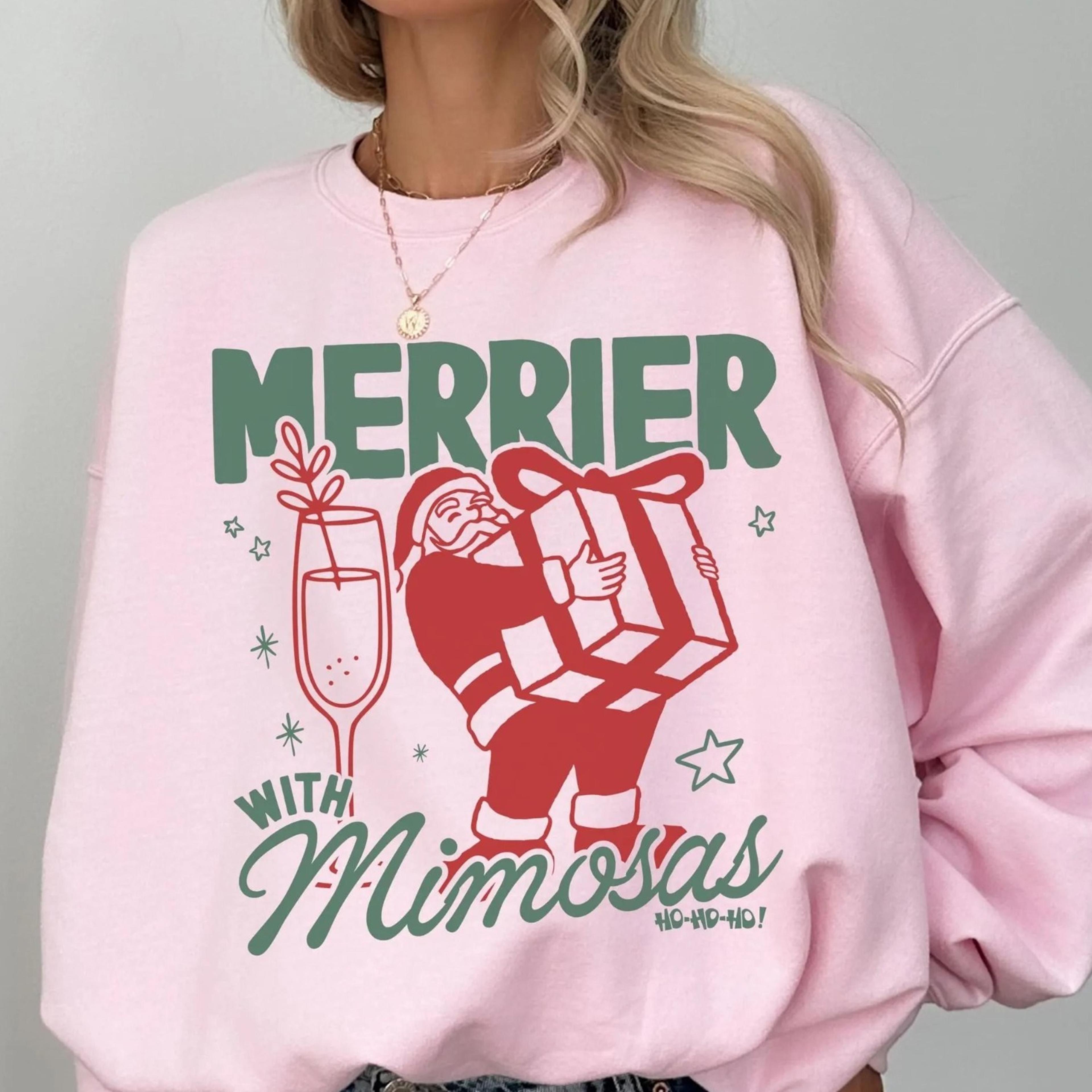 tis the mimosa season crewneck, vintage 90s doodle sweatshirt, coquette christmas top, xmas mimosa crewneck