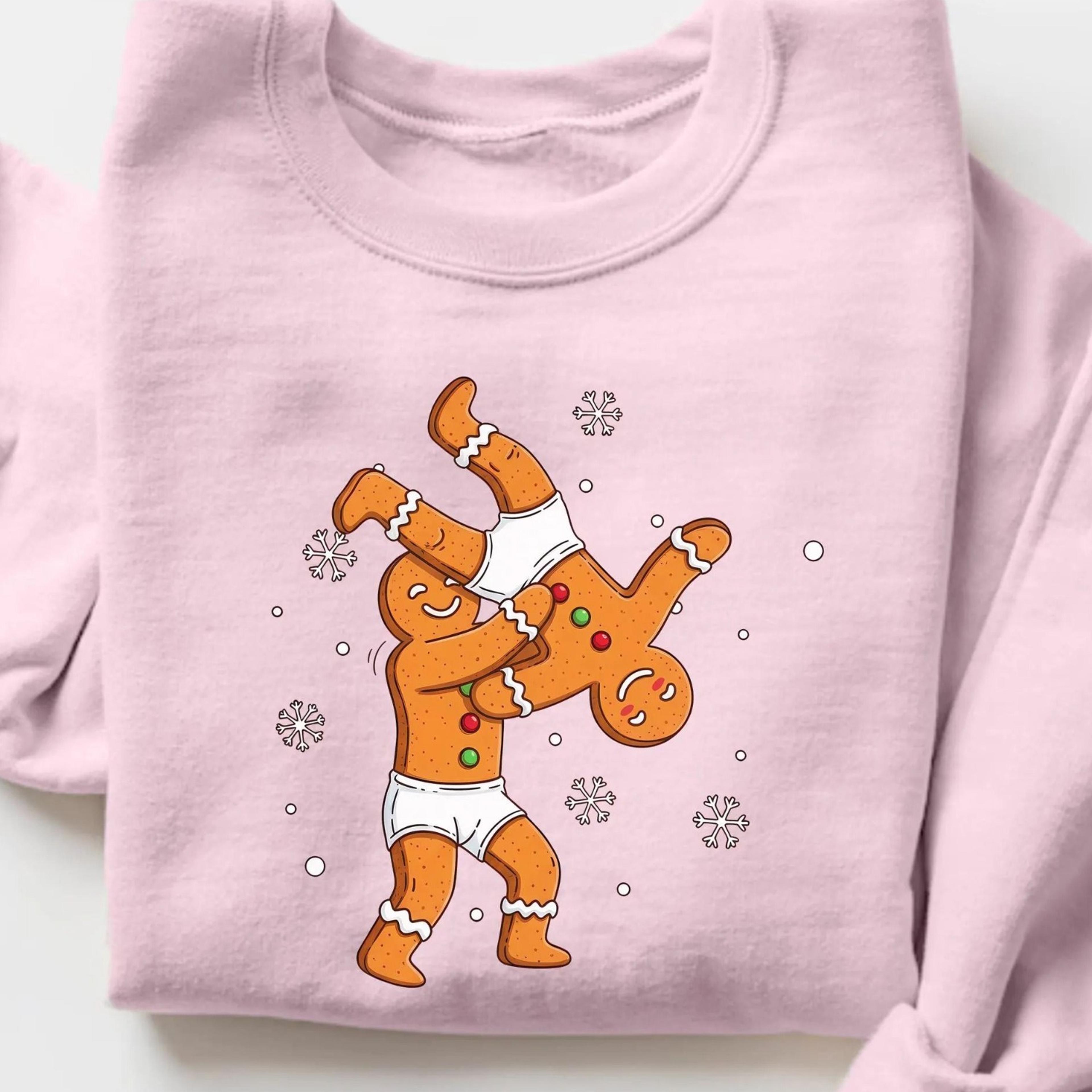 christmas wrestling sweatshirt, gift for wrestler, girls wrestling season shirt, wrestler christmas sweater, gingerbread