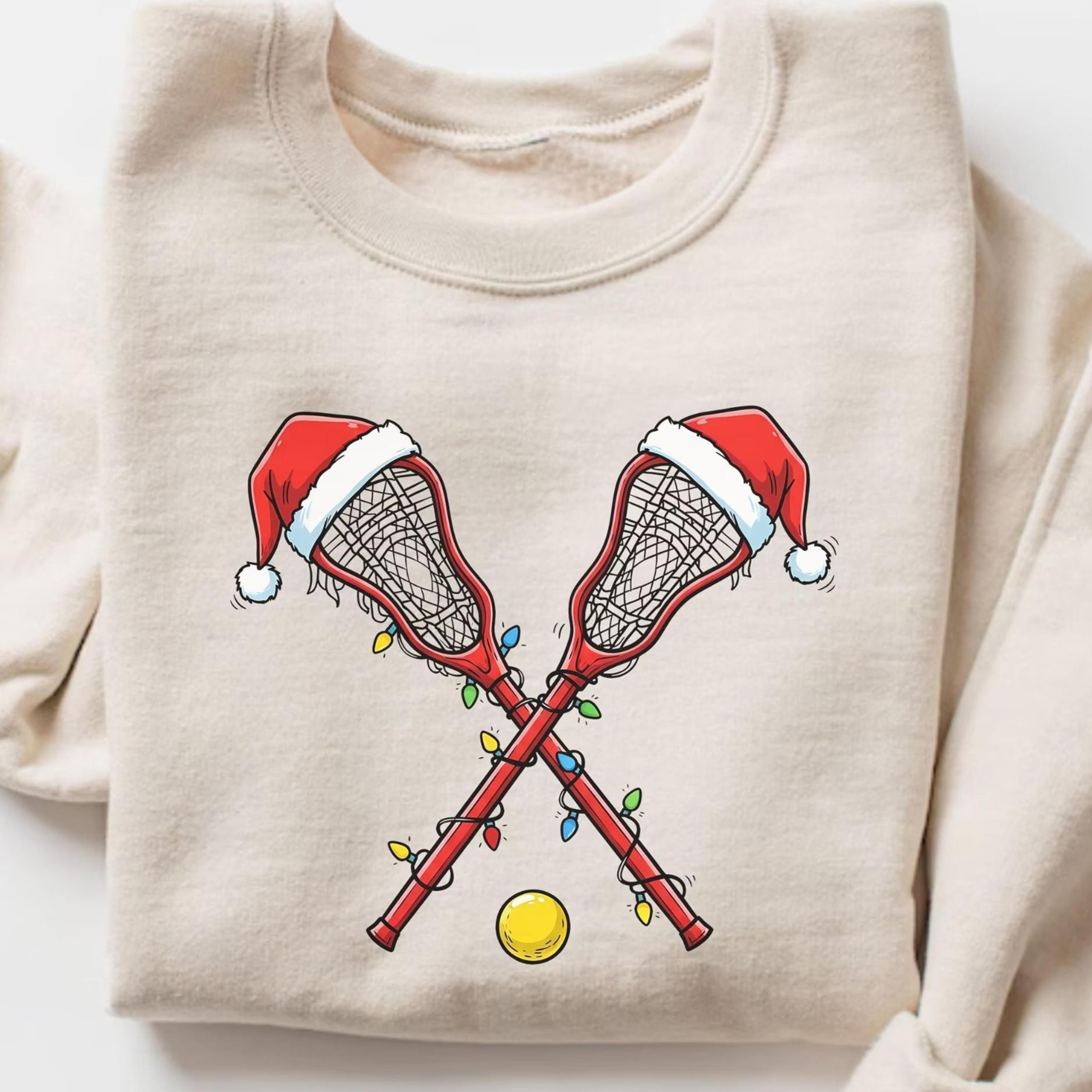 lacrosse christmas sweatshirt, lacrosse stick xmas sweater, lacrosse player shirt, lacrosse lover gift, holiday lacrosse
