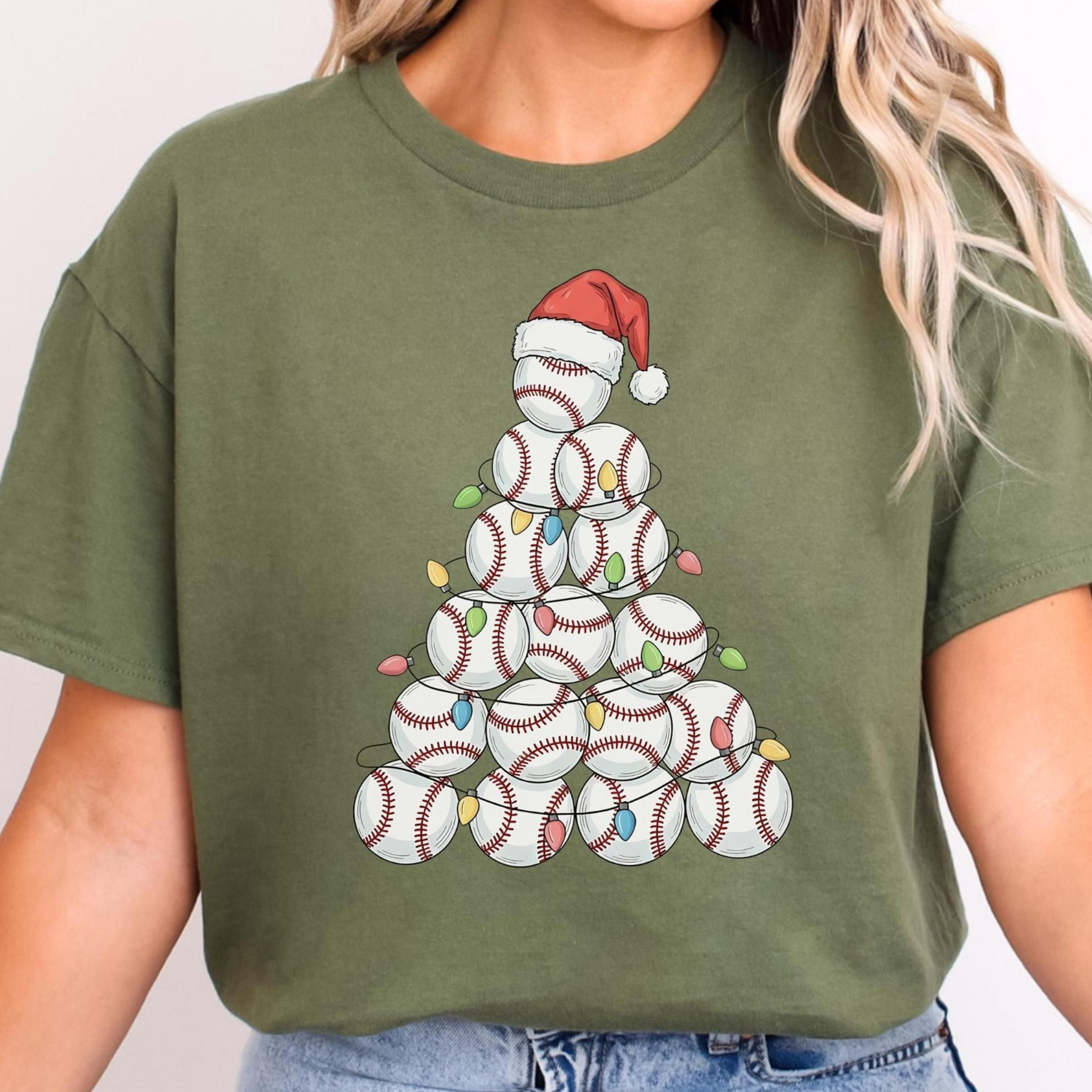 baseball christmas tree sweatshirt, baseball xmas sweater, baseball gift, baseball lover gift, sport christmas, baseball
