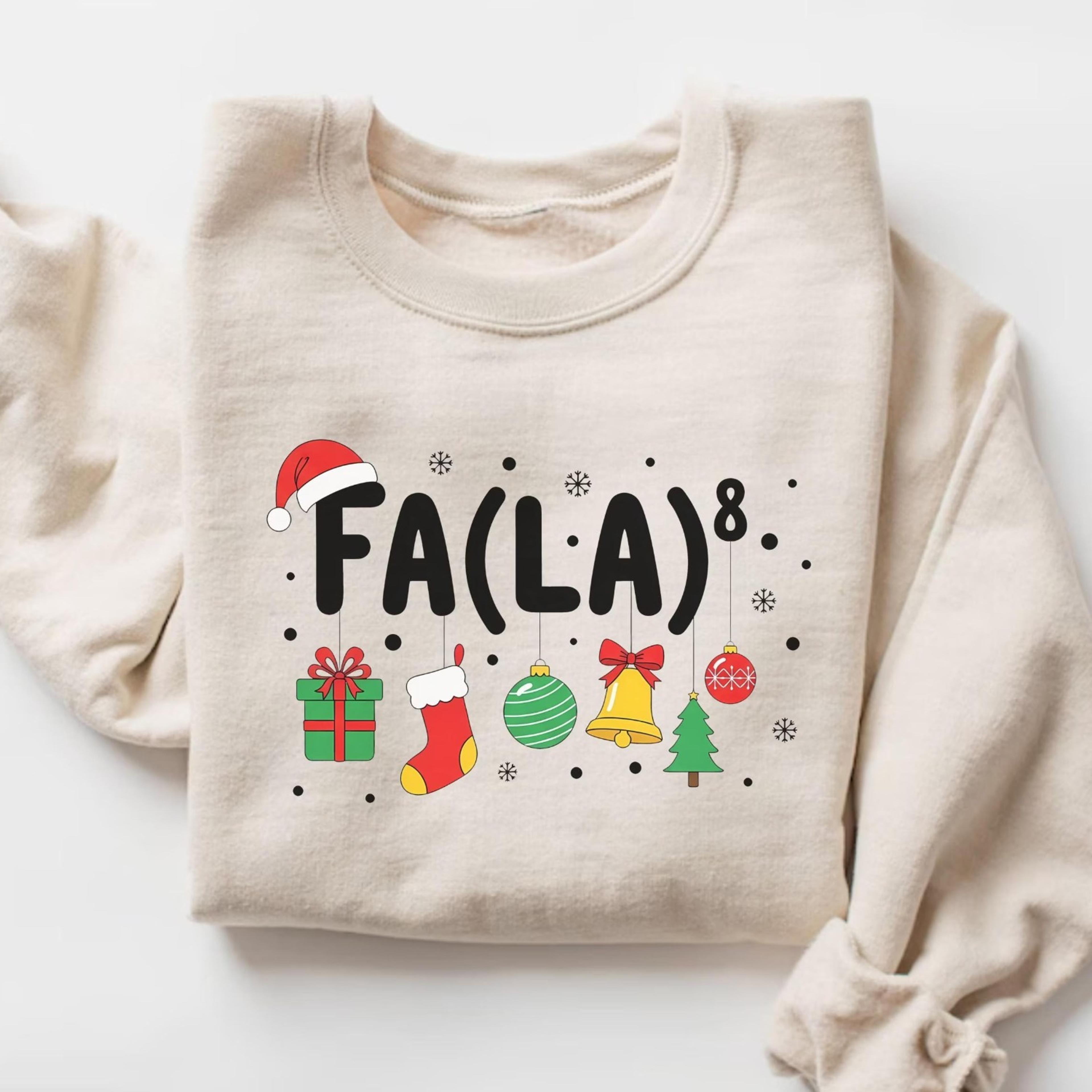 christmas math teacher sweatshirt, math fa la la shirt, funny math teacher shirt, math xmas gift, christmas teacher swea