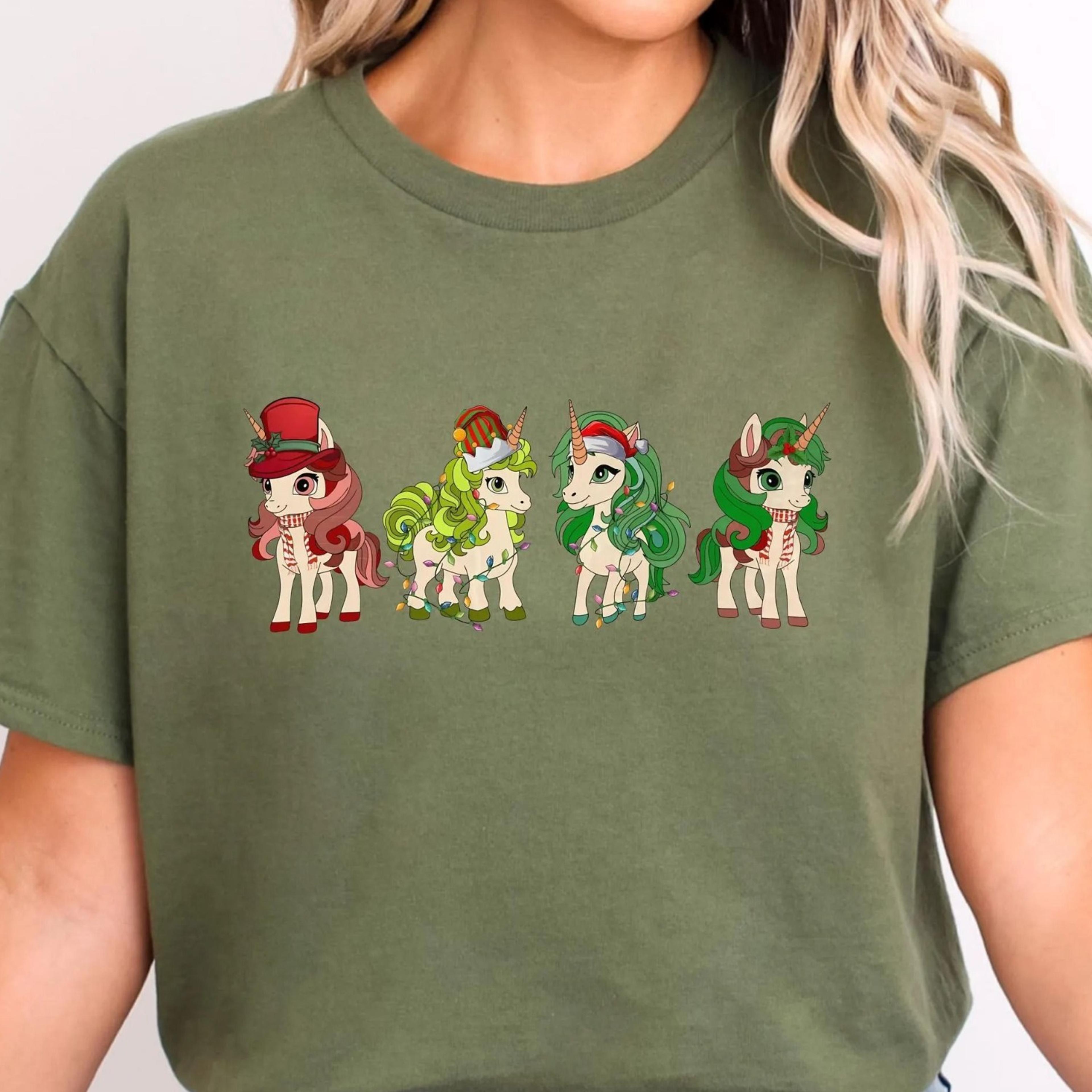unicorn christmas sweatshirt, unicorn xmas gift, unicorn lover shirt, girly christmas tshirt, horse holiday sweater