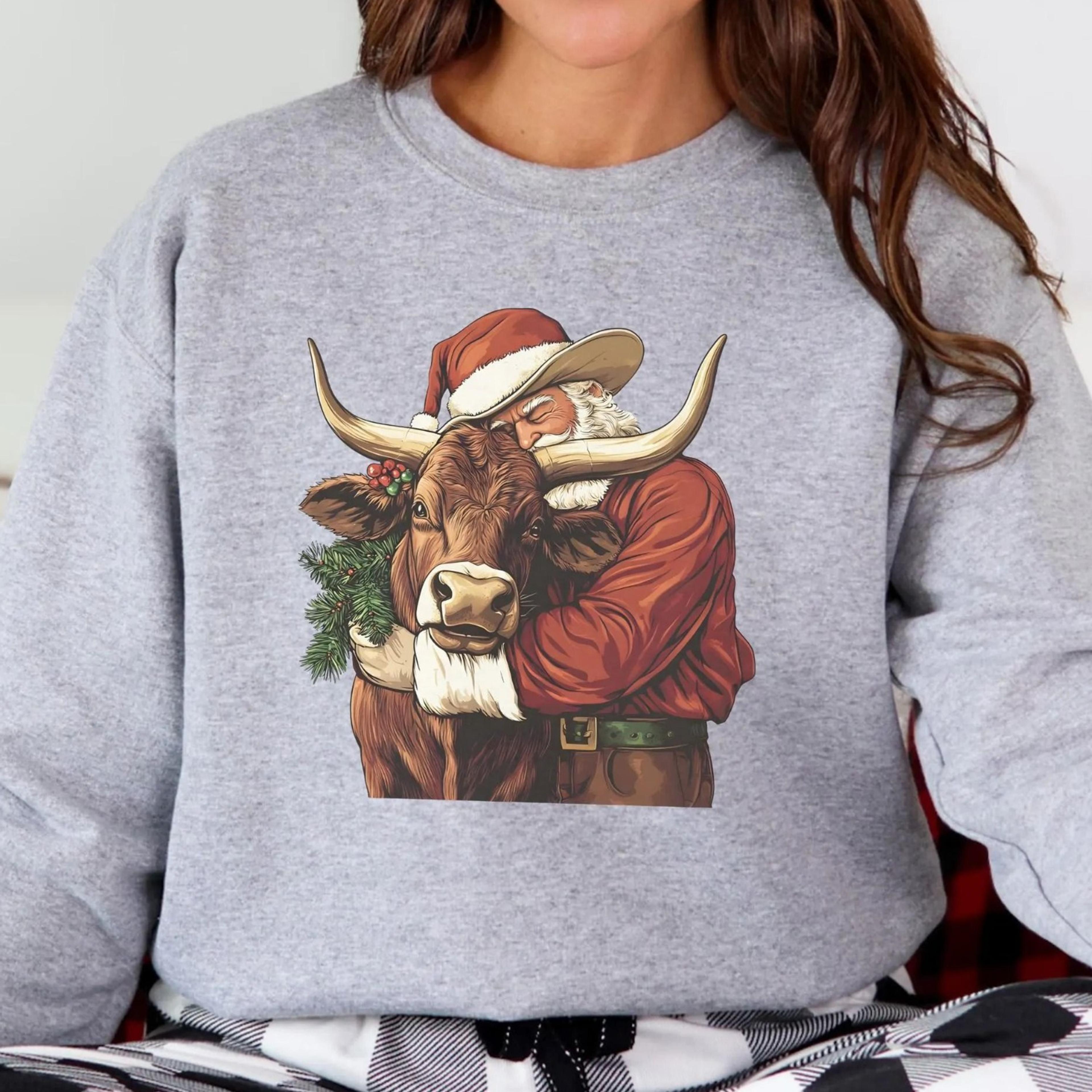 cowboy santa western christmas sweater, vintage country christmas shirt, howdy christmas t-shirt, cowgirl gift, wild wes