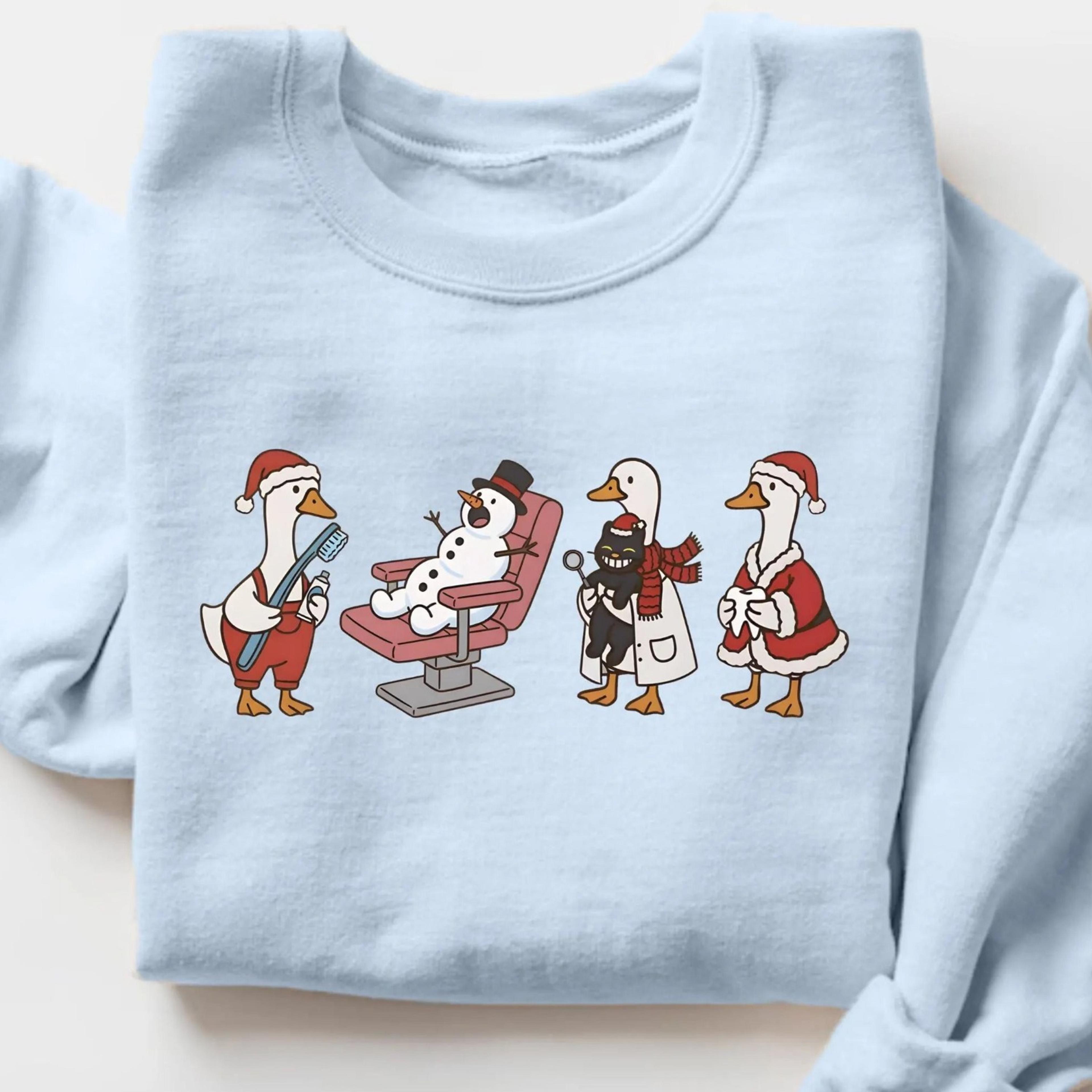 christmas dental sweatshirt, funny dental goose sweater, dental xmas shirt, dental assistant shirt, dental hygienist hoo
