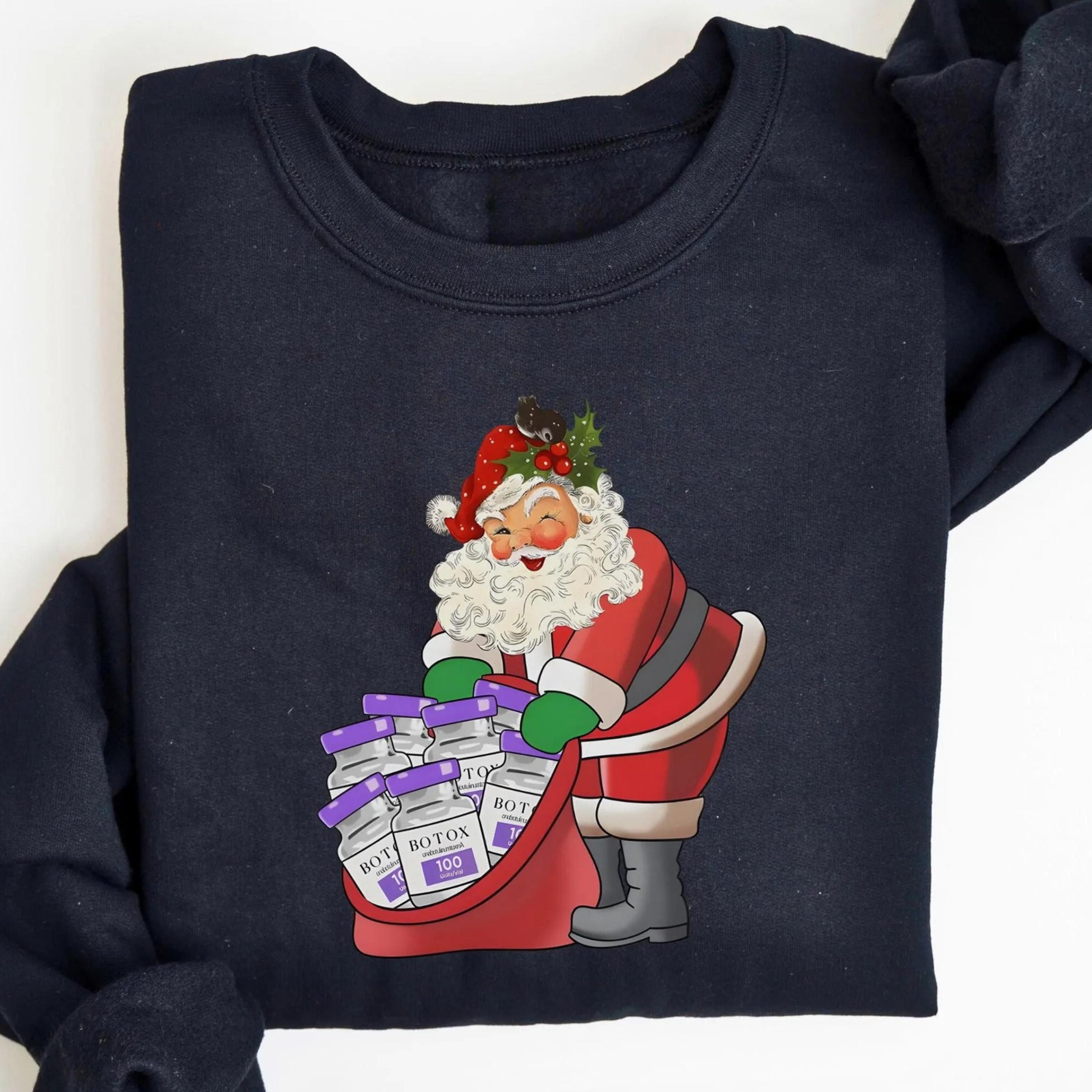 botox nurse christmas sweatshirt, aesthetic nurse injector, cosmetic nurse santa sweater, xmas nurse t shirt, funny chri
