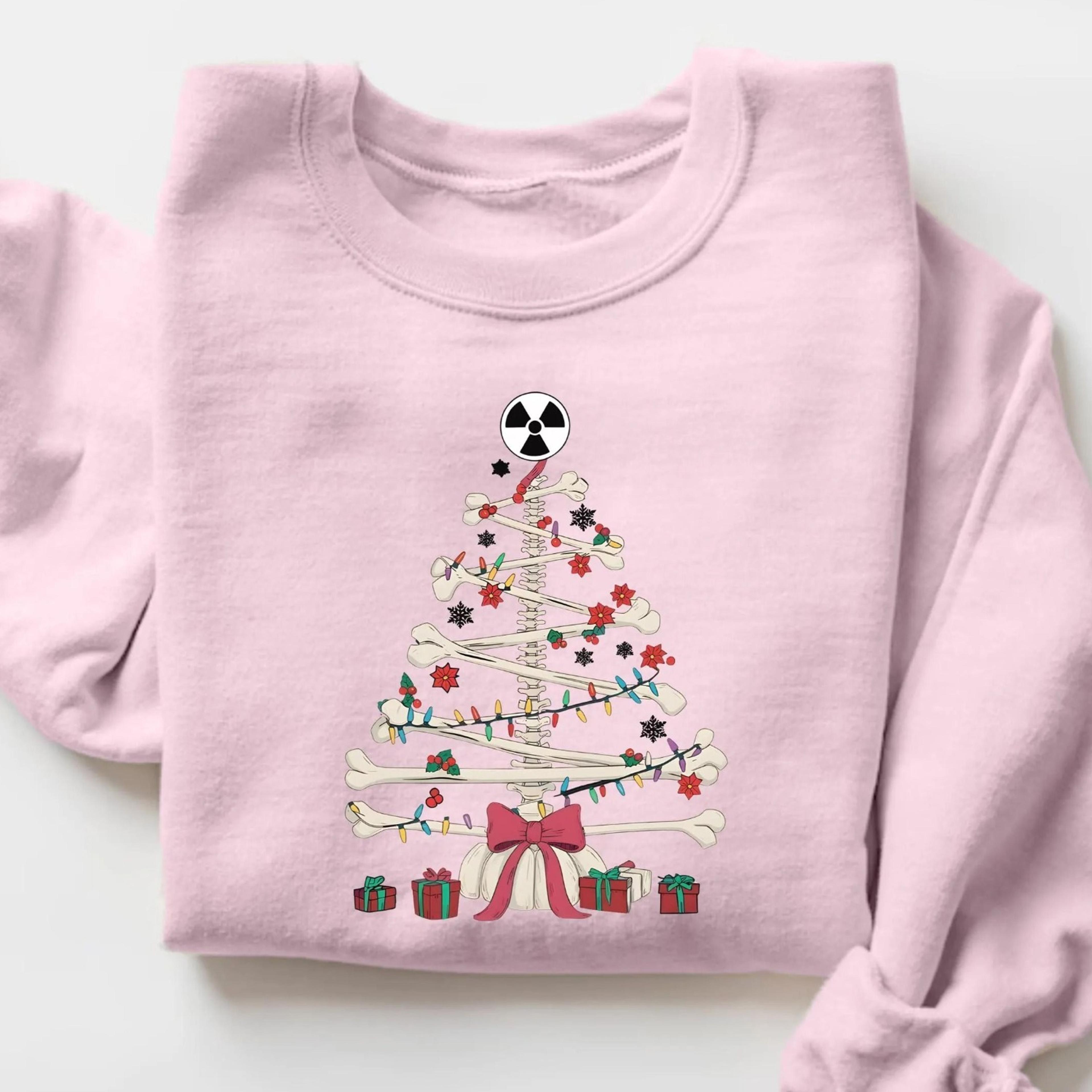 radiology christmas shirt, skeleton tree x-ray tech gift, xmas radiology sweatshirt, lab tech hoodie for holiday, radiol