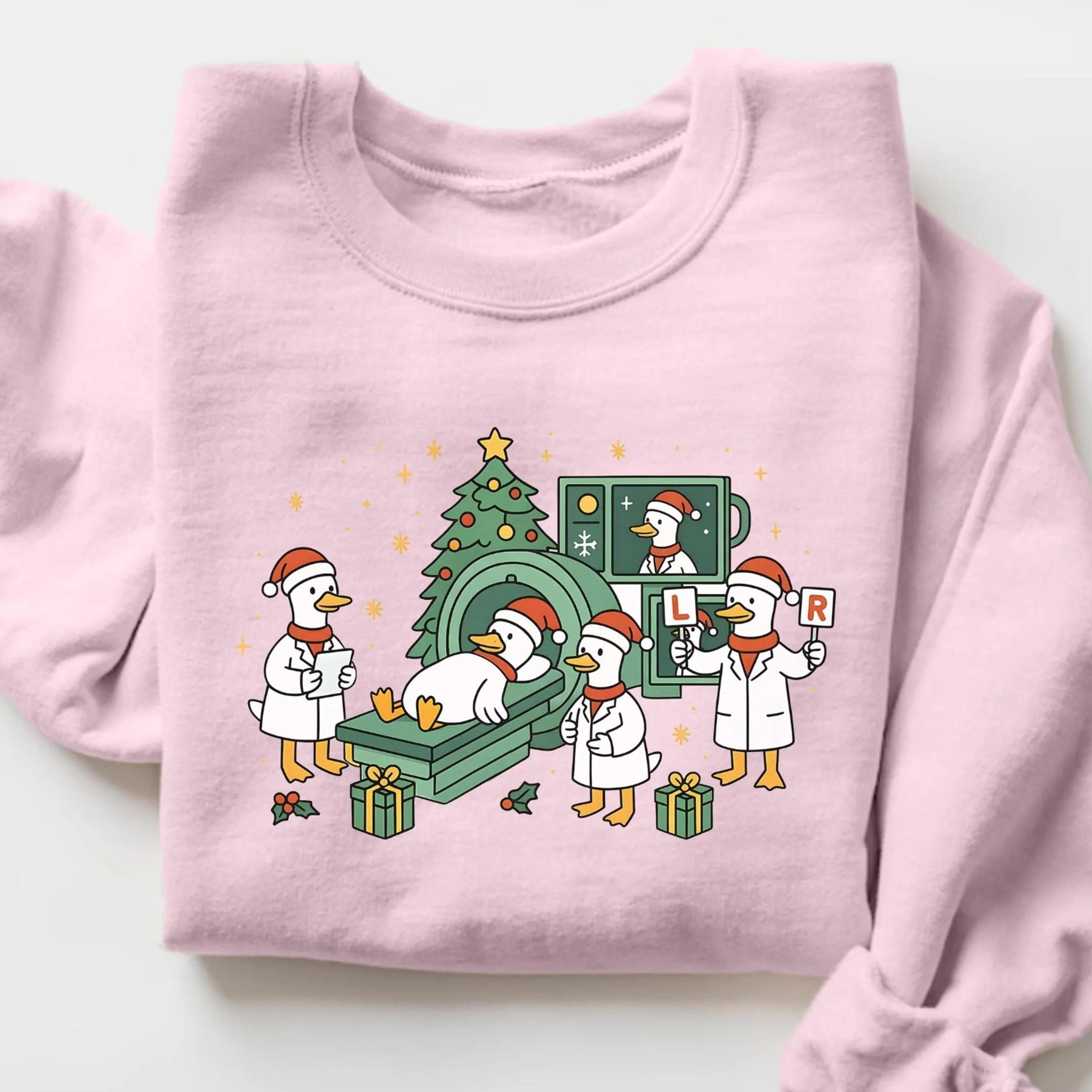 radiology christmas nurse sweatshirt, funny goose sweatshirt, x-ray technician gift, nurse christmas hoodie, christmas g