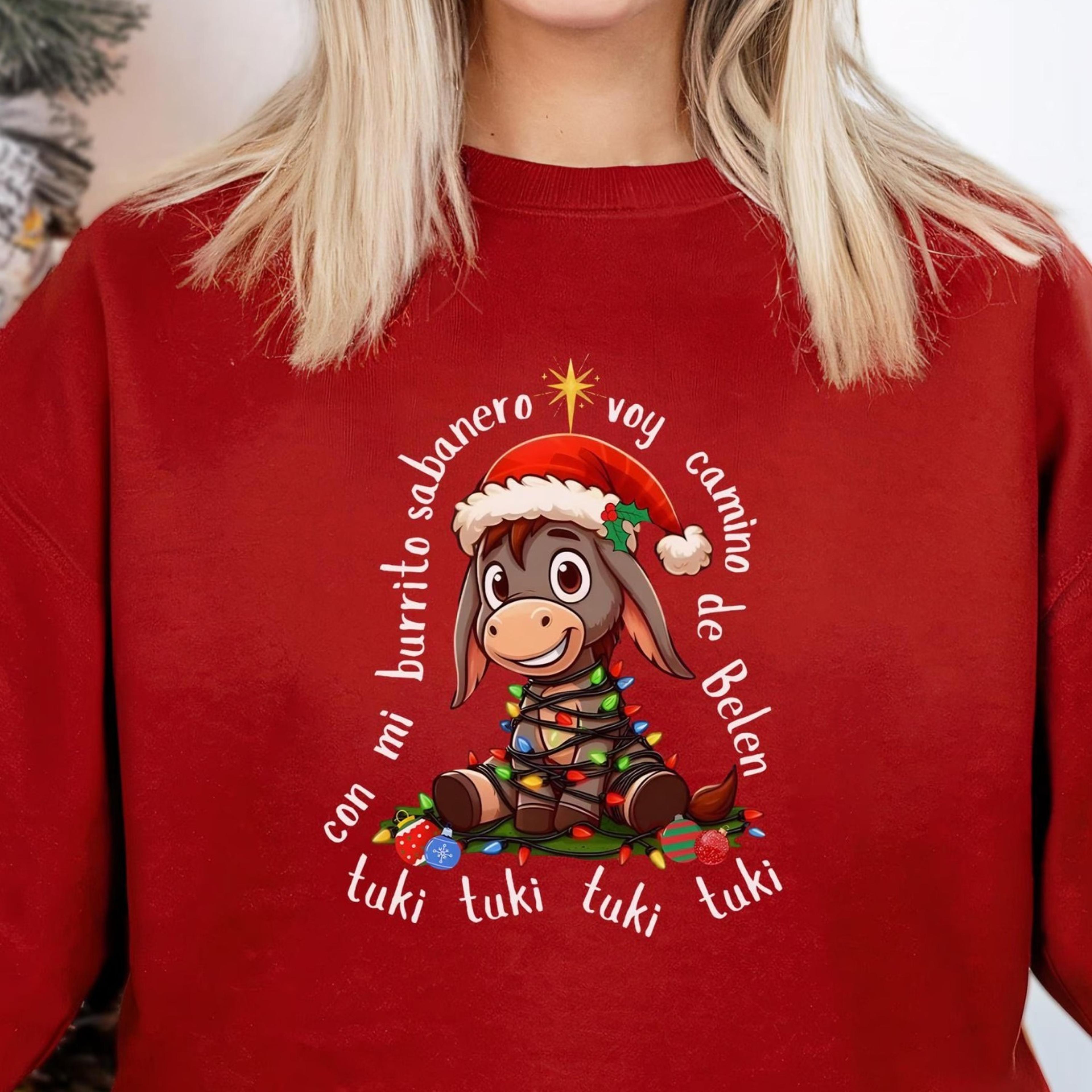 mi burrito sabanero mexican christmas sweatshirt, feliz navidad holiday shirt, latina christmas sweater, gift for mexica