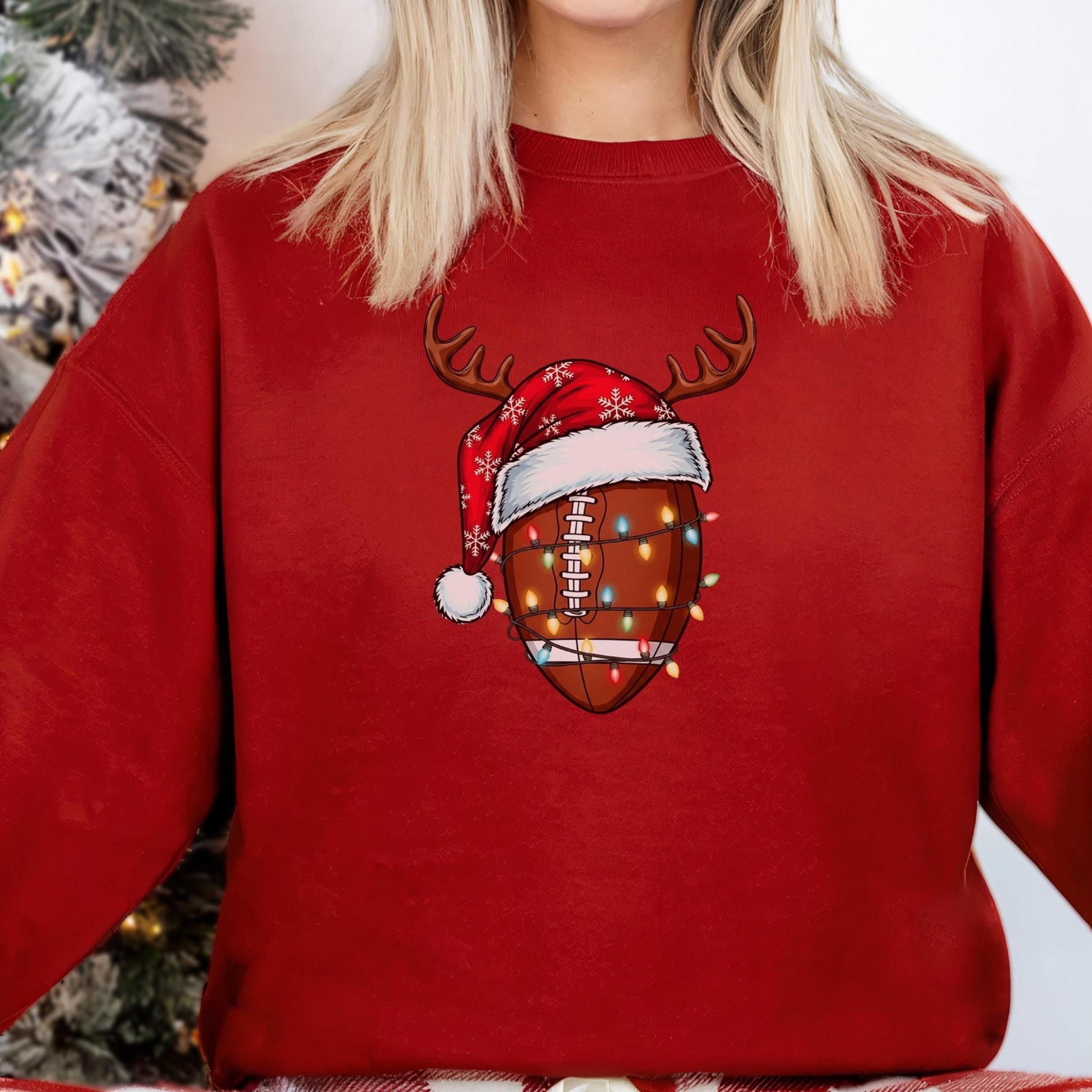 football christmas sweatshirt, football lover christmas sweater, gift for footballer, football sweatshirt, christmas