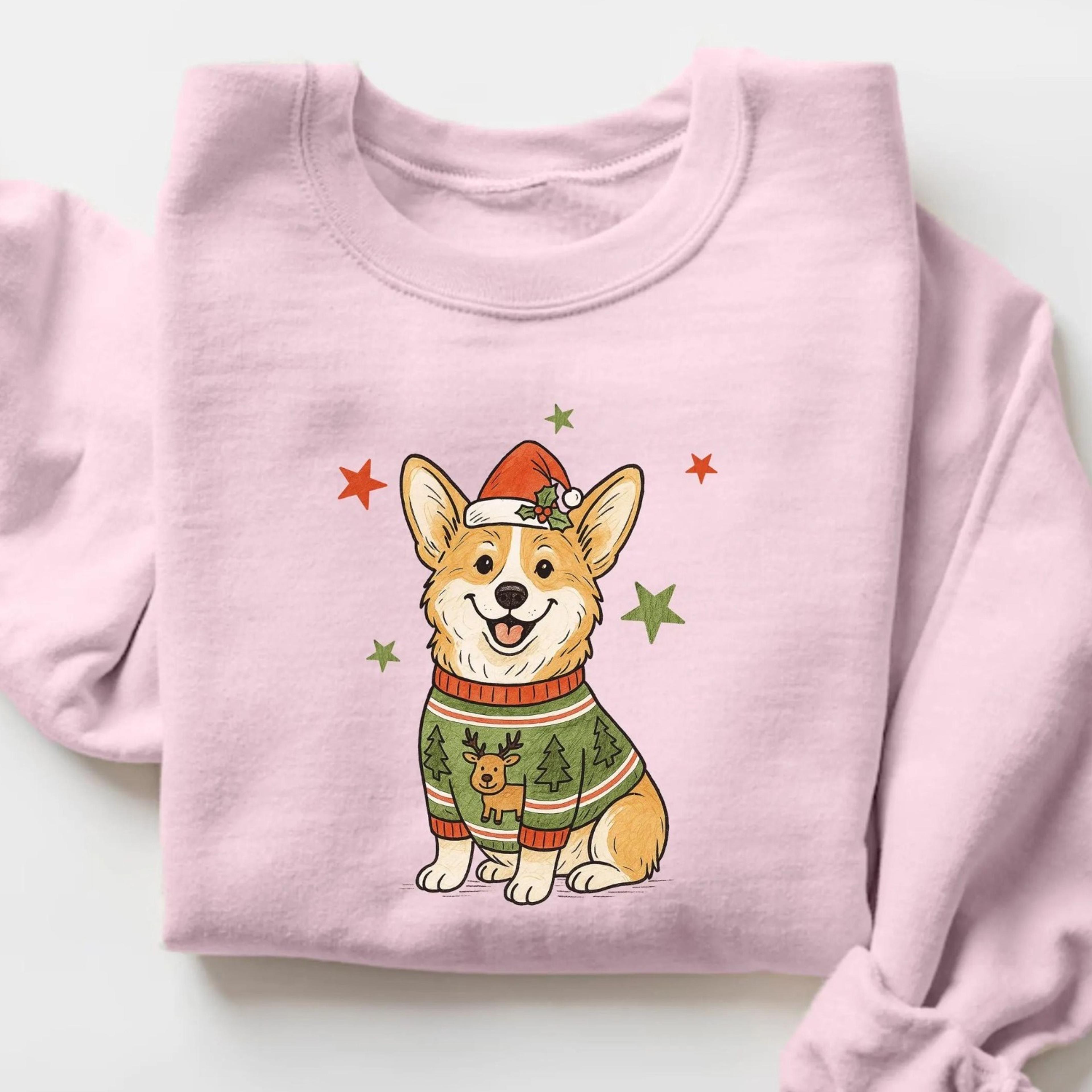 corgi christmas sweatshirt, holiday dog lover tshirt, corgi owner gift, festive dog mom gift, corgi christmas, corgi gra