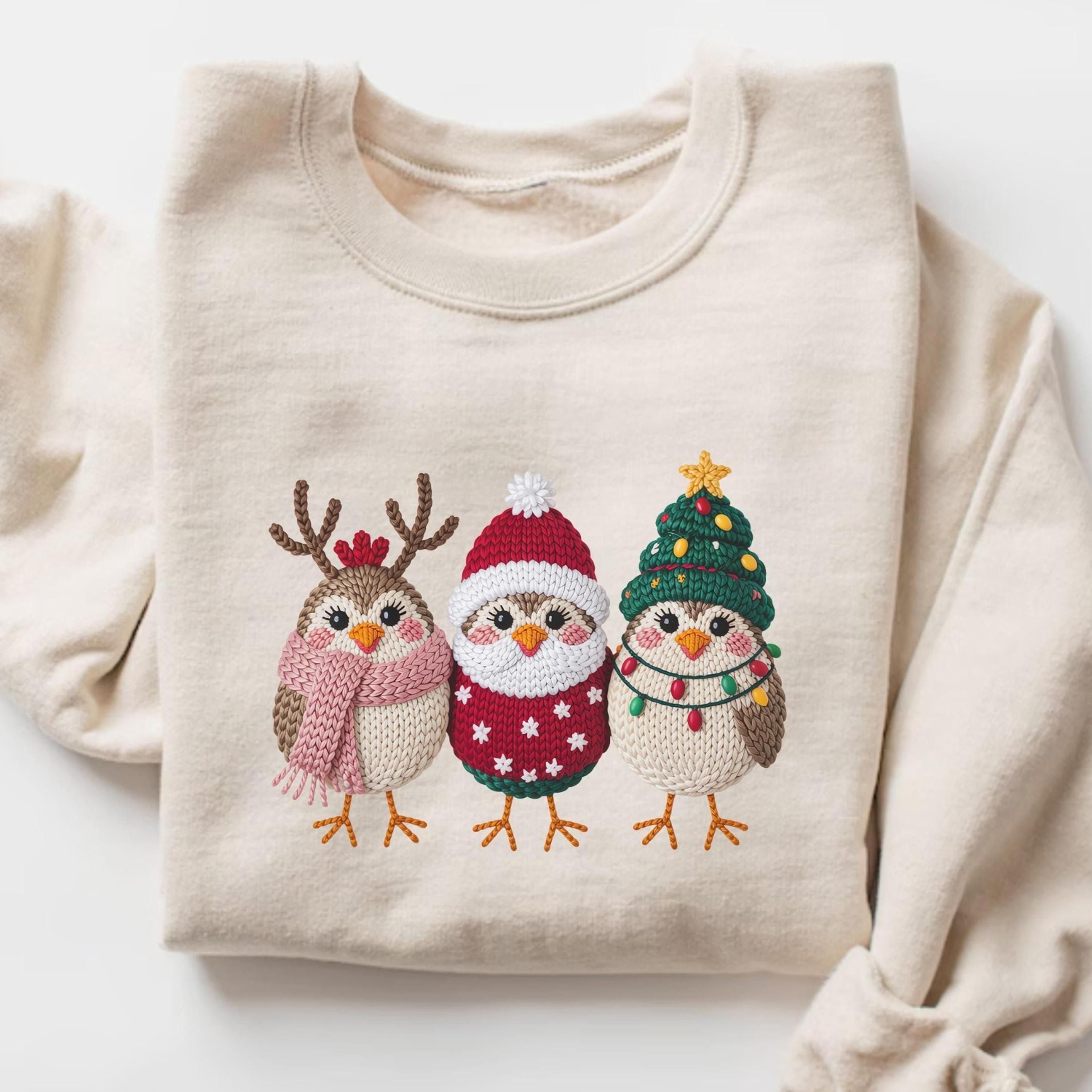 birds christmas sweatshirt, bird lover sweater, bird gift, nature christmas, animal lover gift, christmas jumper, xmas g