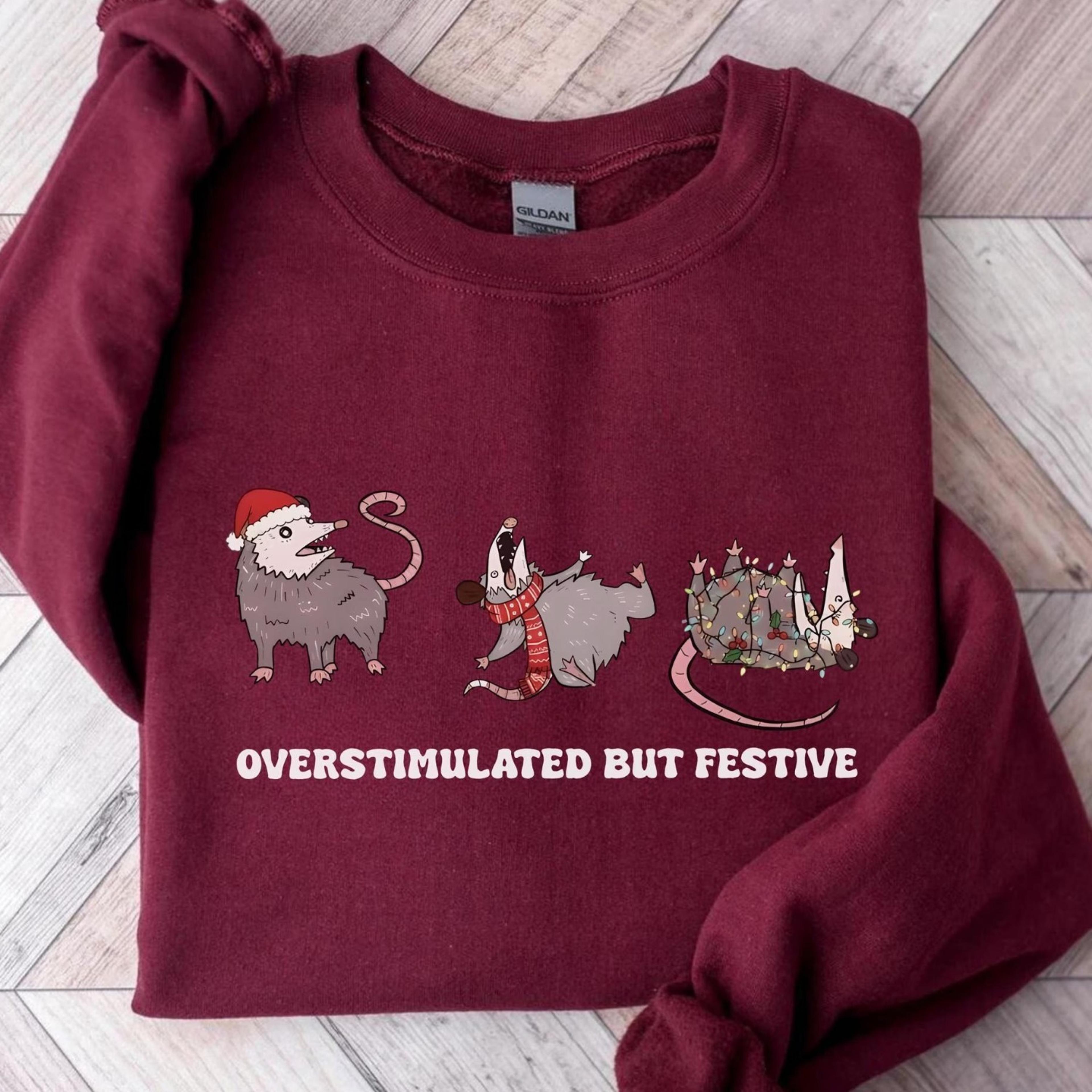 opossum christmas shirt, funny possum xmas sweater, opossum shirt, possum gift, animal lover gift, possum sweatshirt, wi