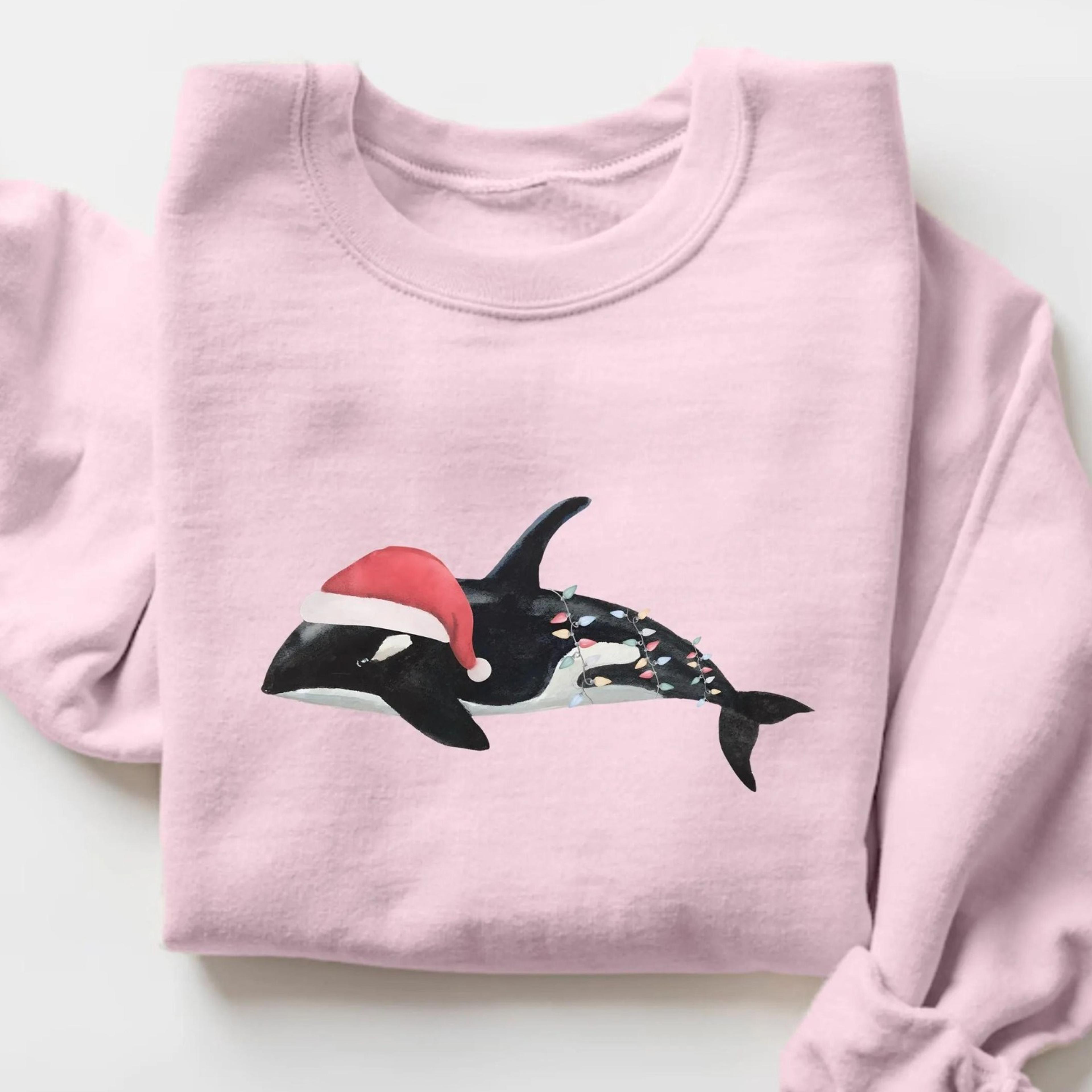 orca christmas sweatshirt, xmas sea creature sweater, christmas ocean gift, whale lovers christmas shirt, killer whale s