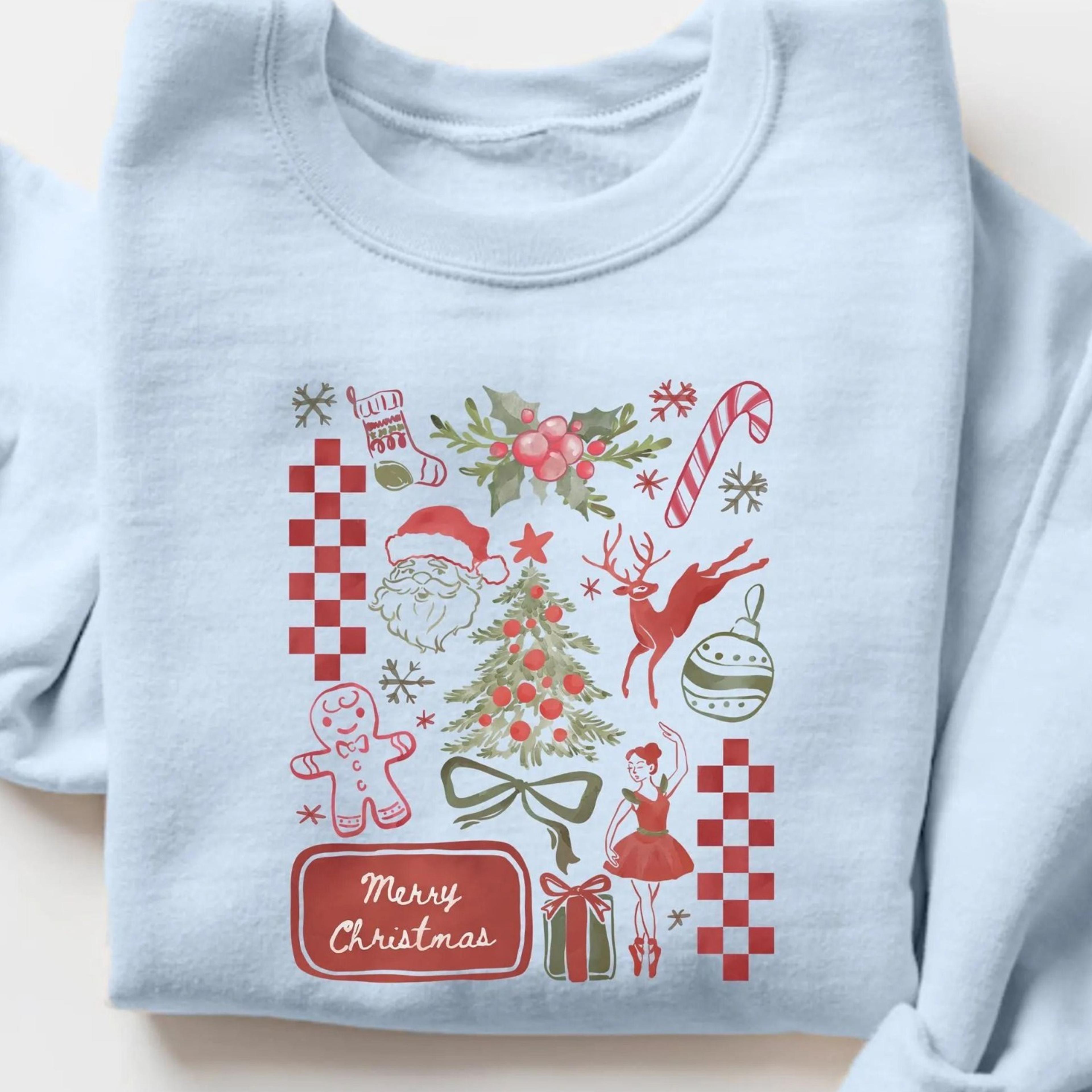 vintage merry christmas sweatshirt, retro holiday shirt, red festive crewneck, classic xmas gift, retro christmas sweate