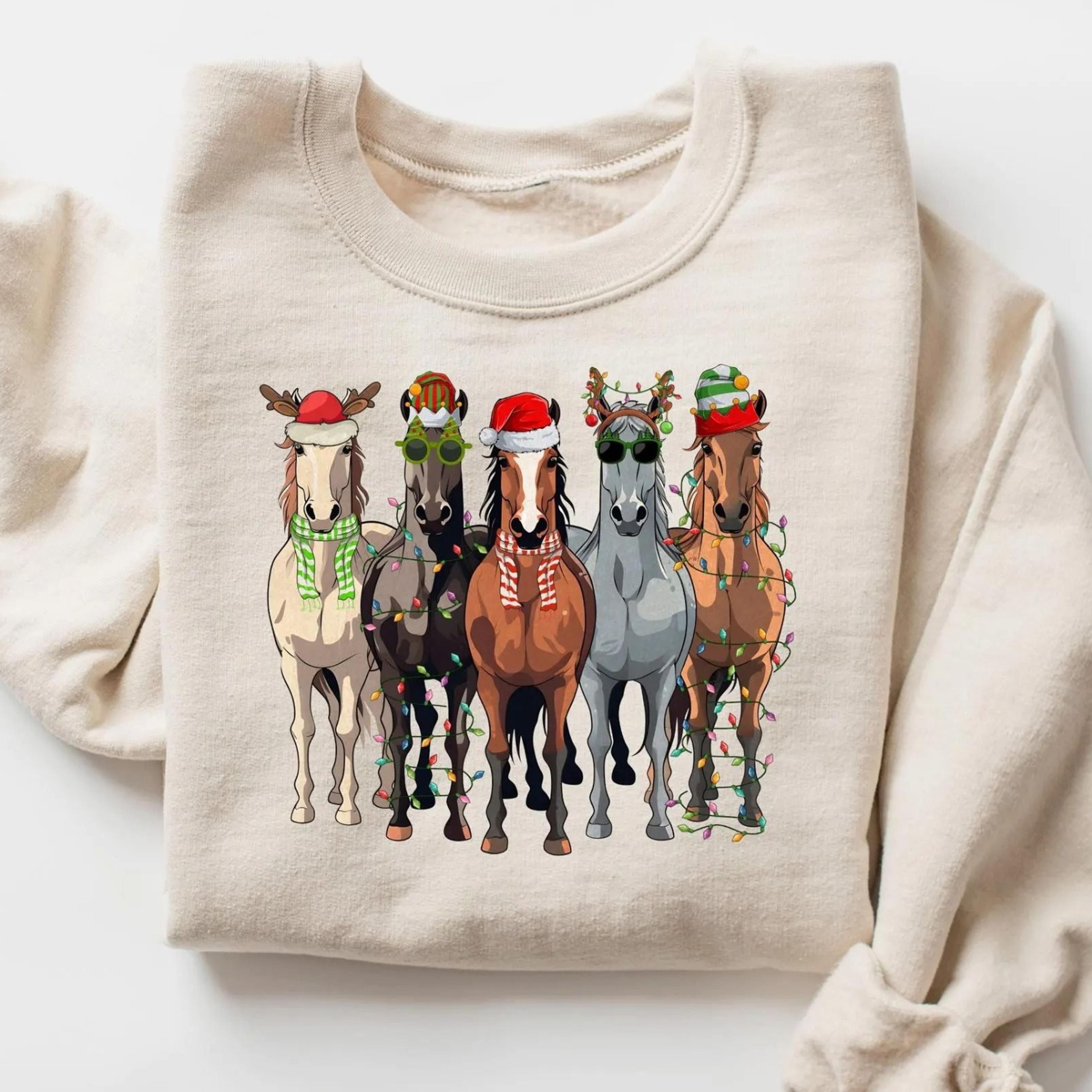 christmas horse sweatshirt, western christmas horse sweater, xmas horse tshirt, horse rider christmas gift
