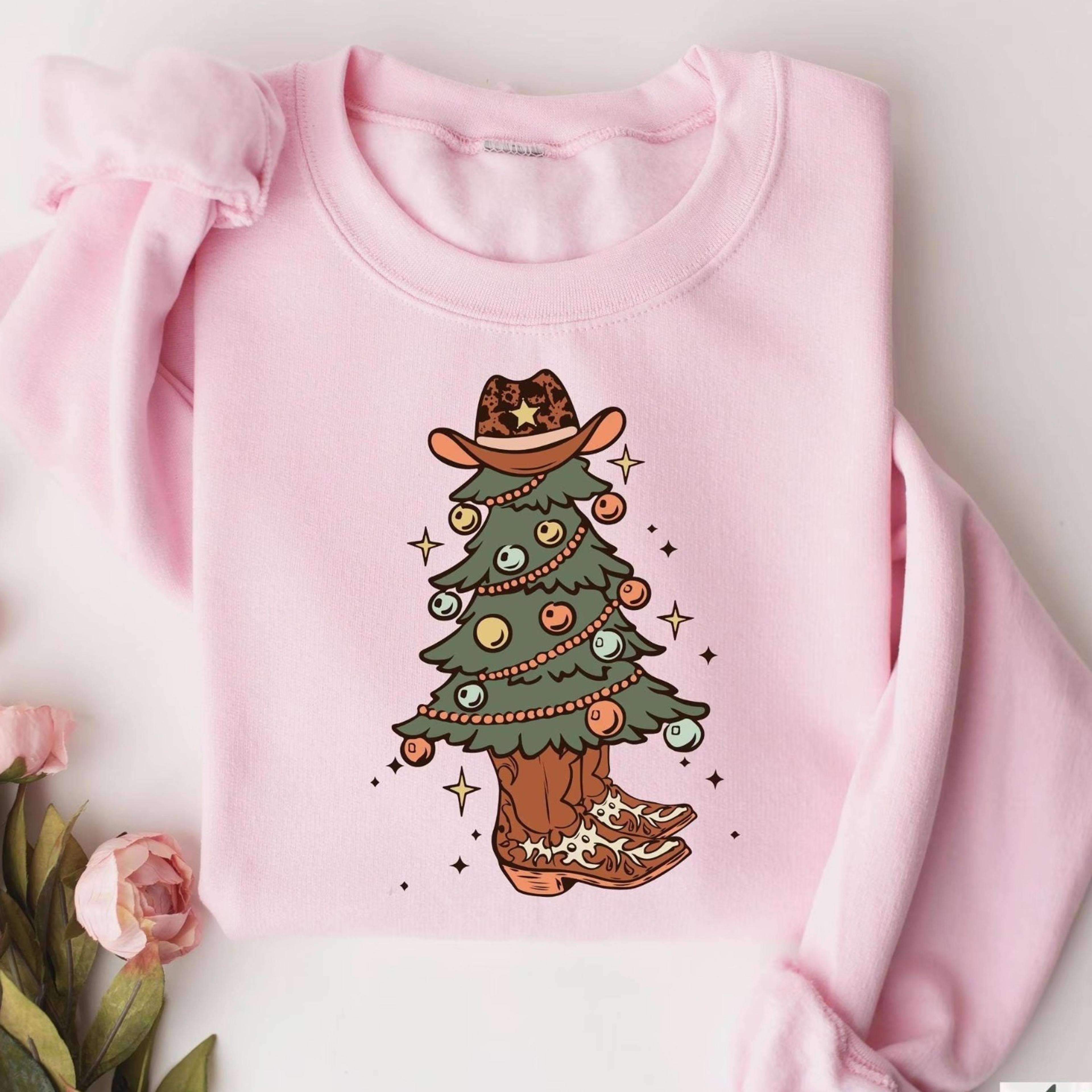 cowgirl christmas sweatshirt, western christmas shirt, christmas gift,