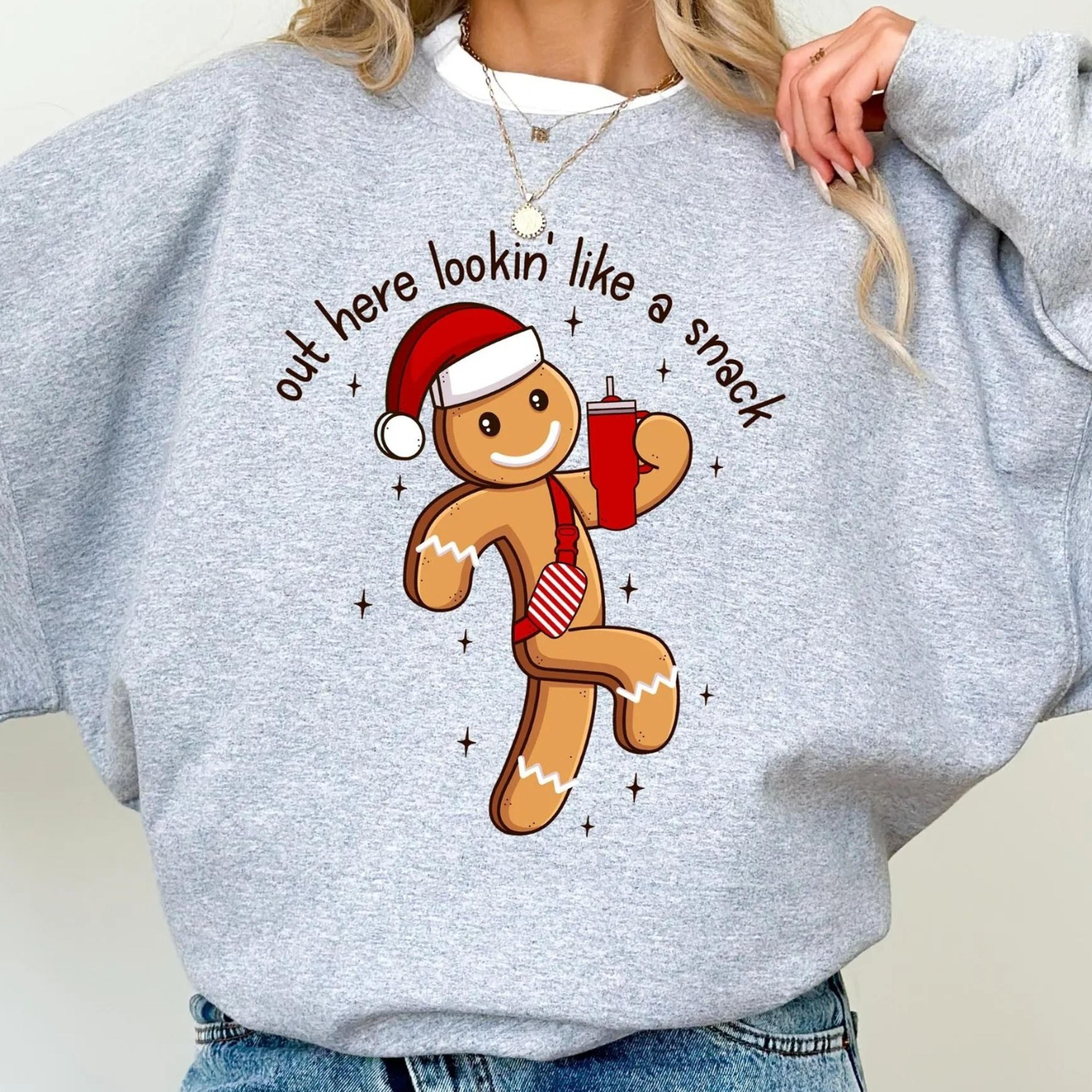 boojee out here lookin like a snack sweatshirt, christmas gingerbread tee, christmas crewneck, holiday season sweater