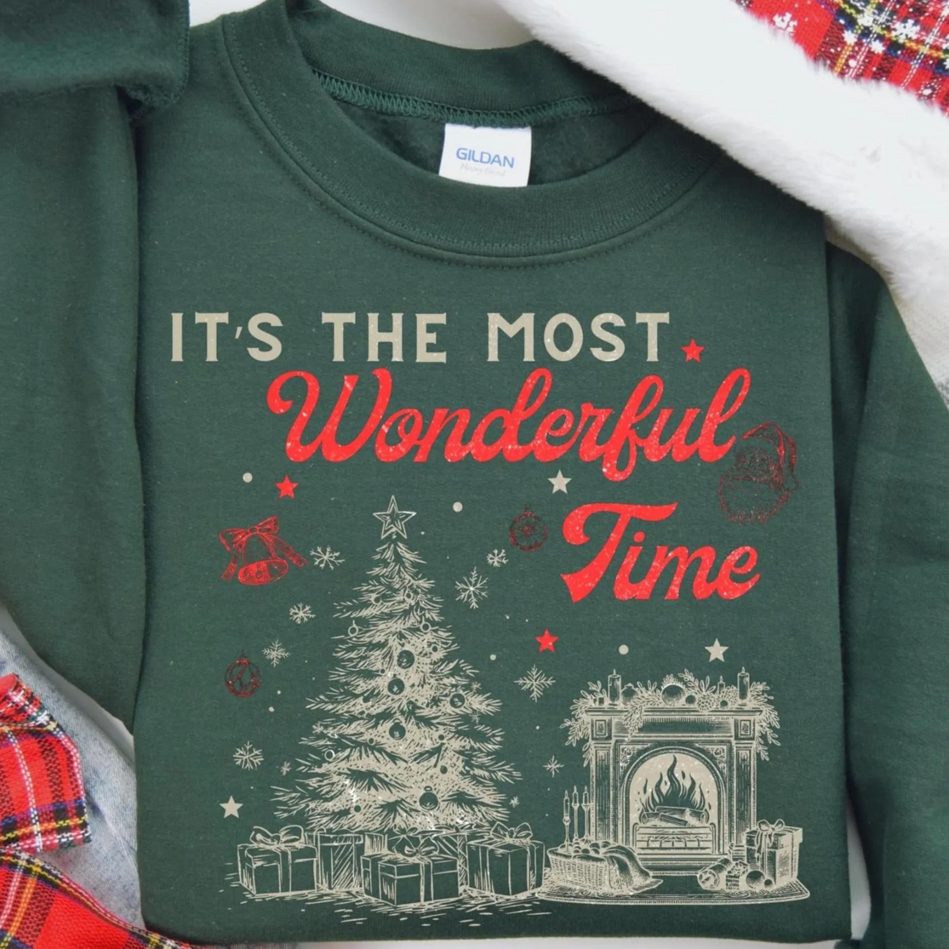 retro it's the most wonderful time christmas sweater – vintage unisex christmas sweater – original christmas gift