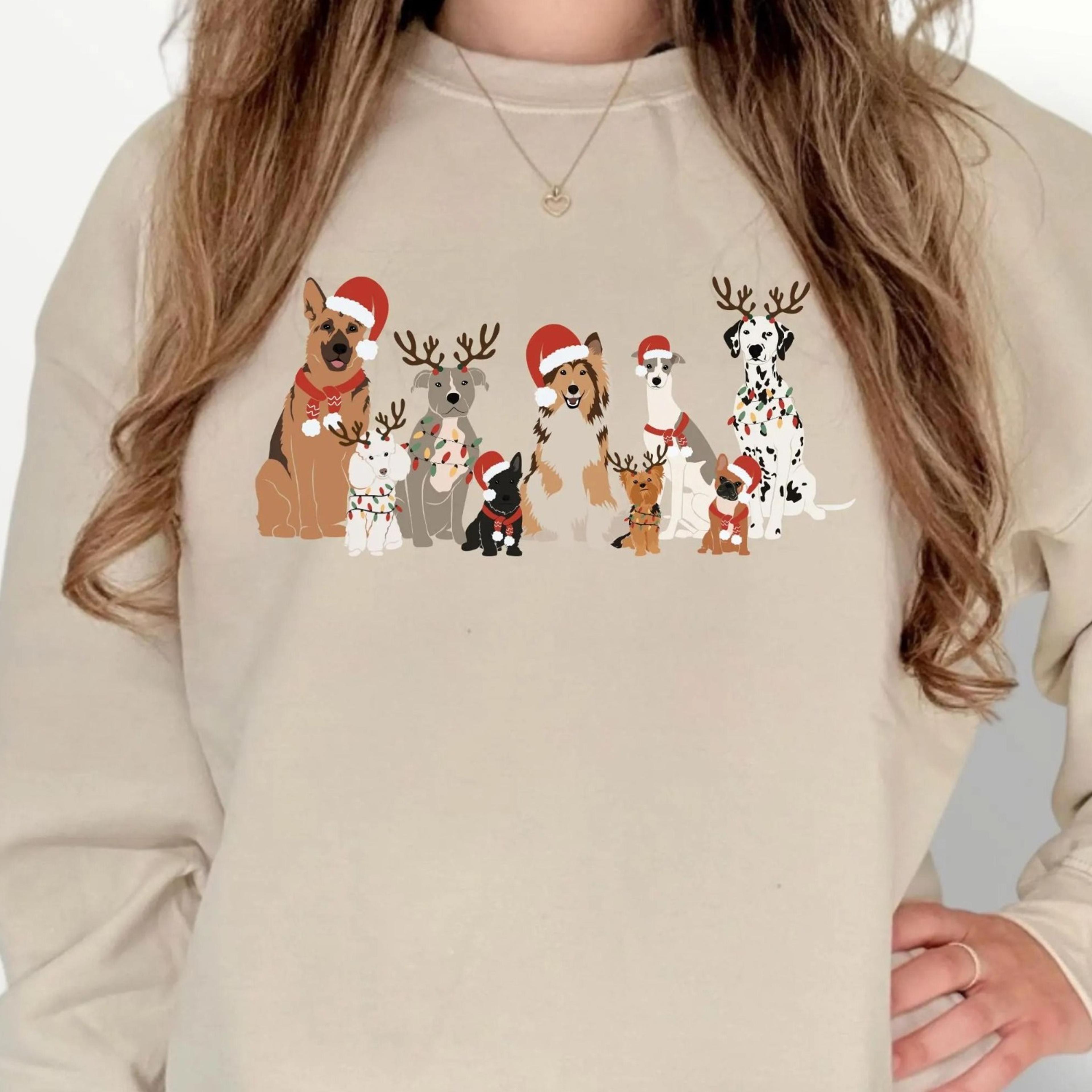 dog christmas sweatshirt | funny christmas sweater with dog design | perfect christmas gift for dog lovers