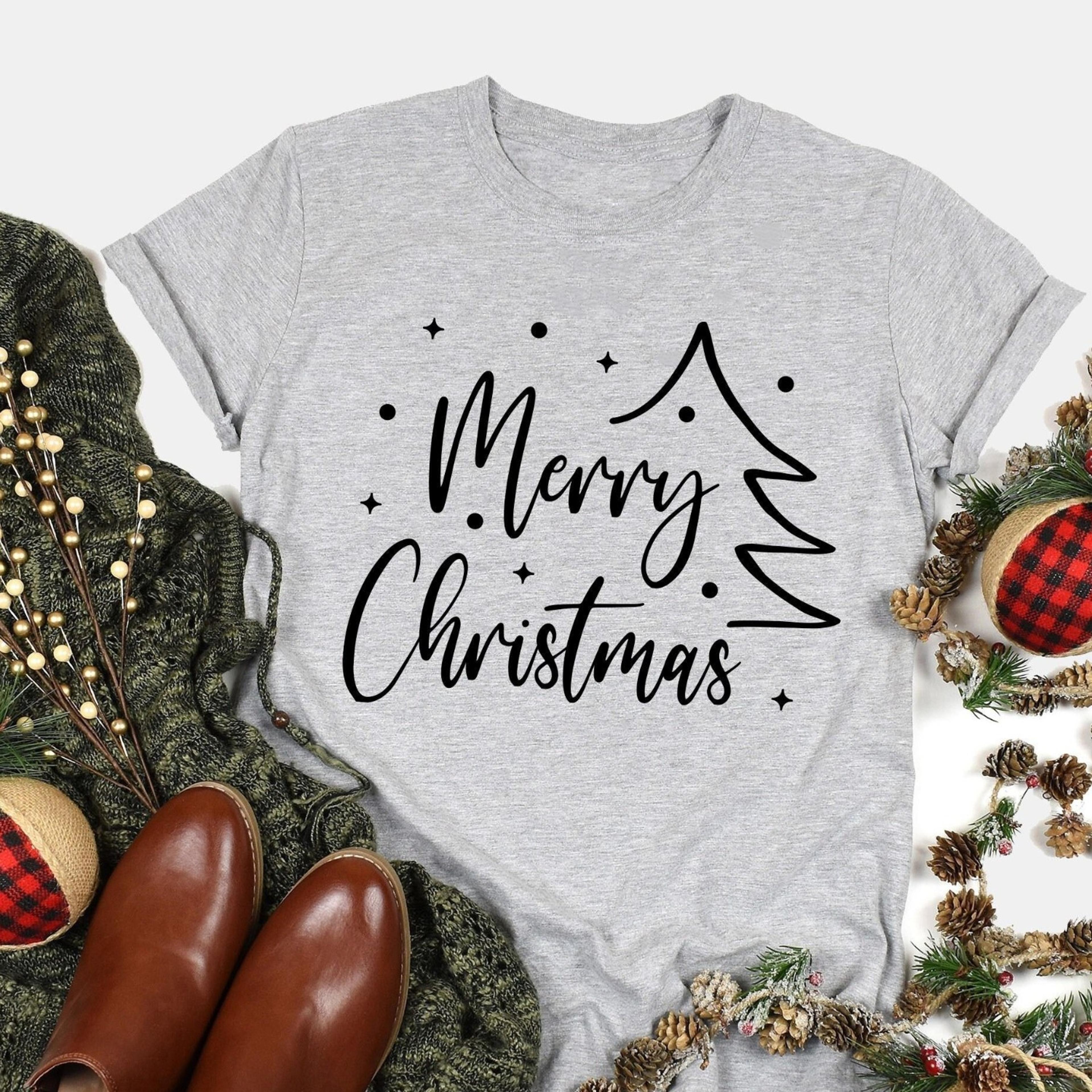 merry christmas shirt women's christmas tee top