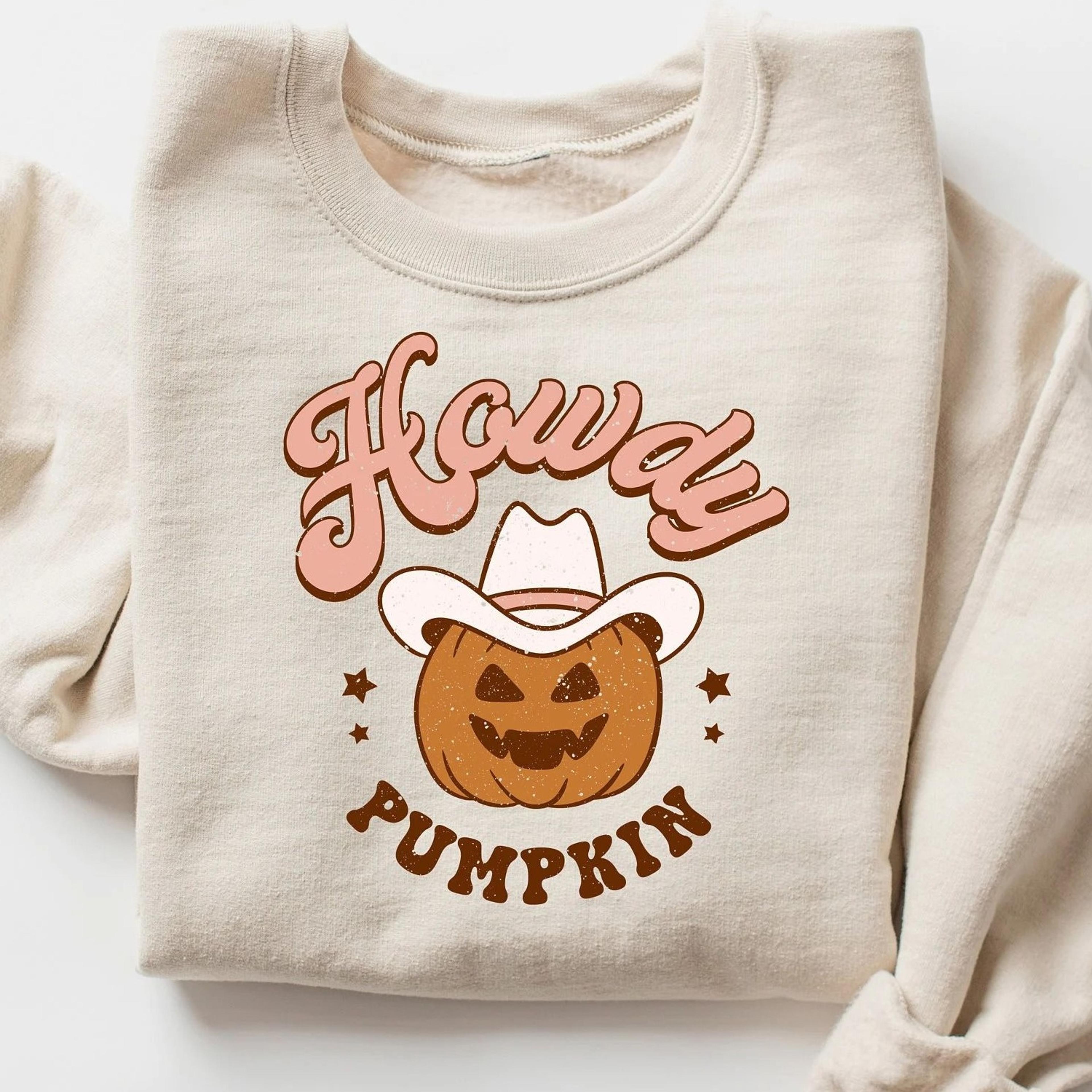 howdy pumpkin sweatshirt, halloween sweatshirt, country girl halloween tshirt, halloween gifts, western halloween party