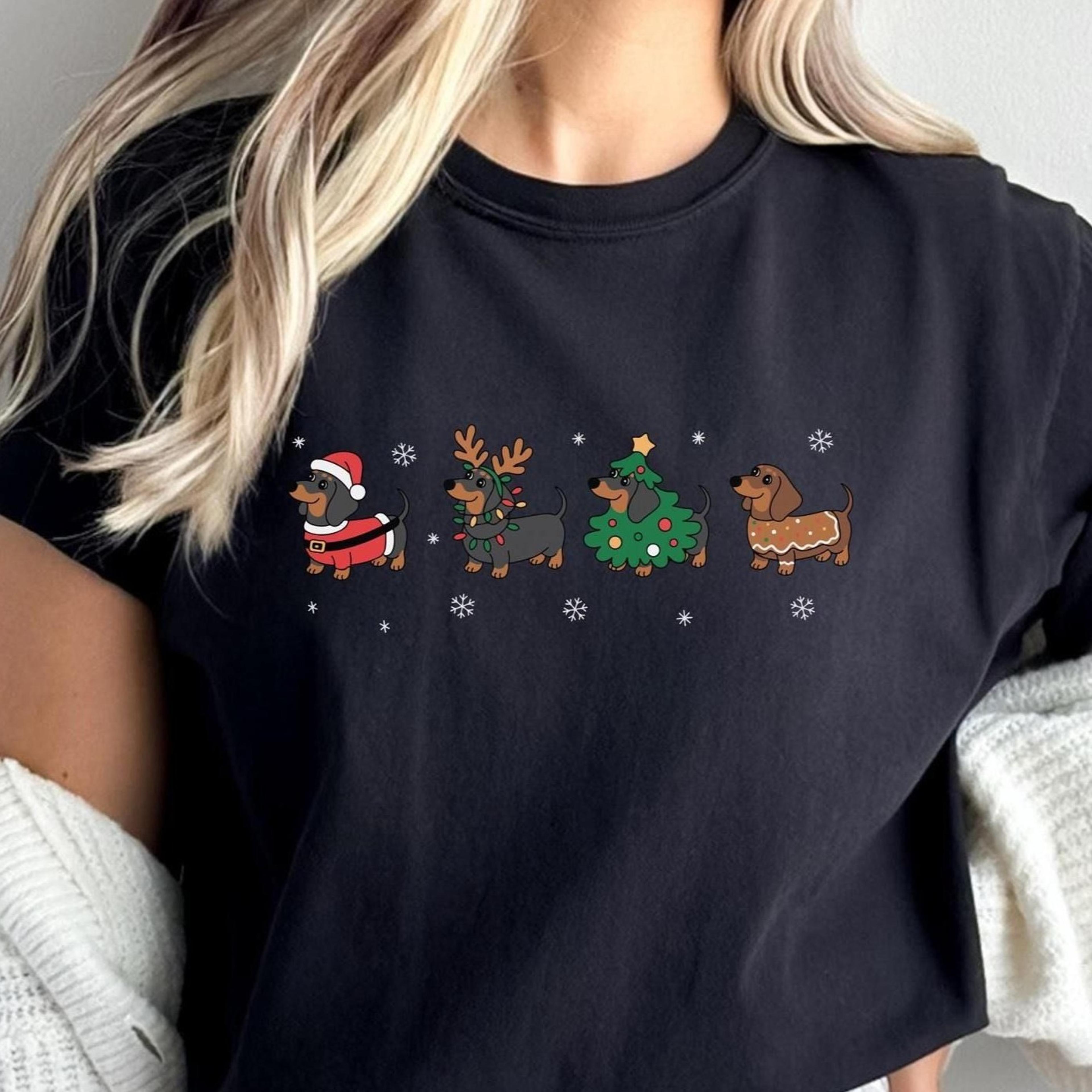 dachshund christmas sweatshirt, funny wiener dog xmas shirt, sausage dog holiday sweater