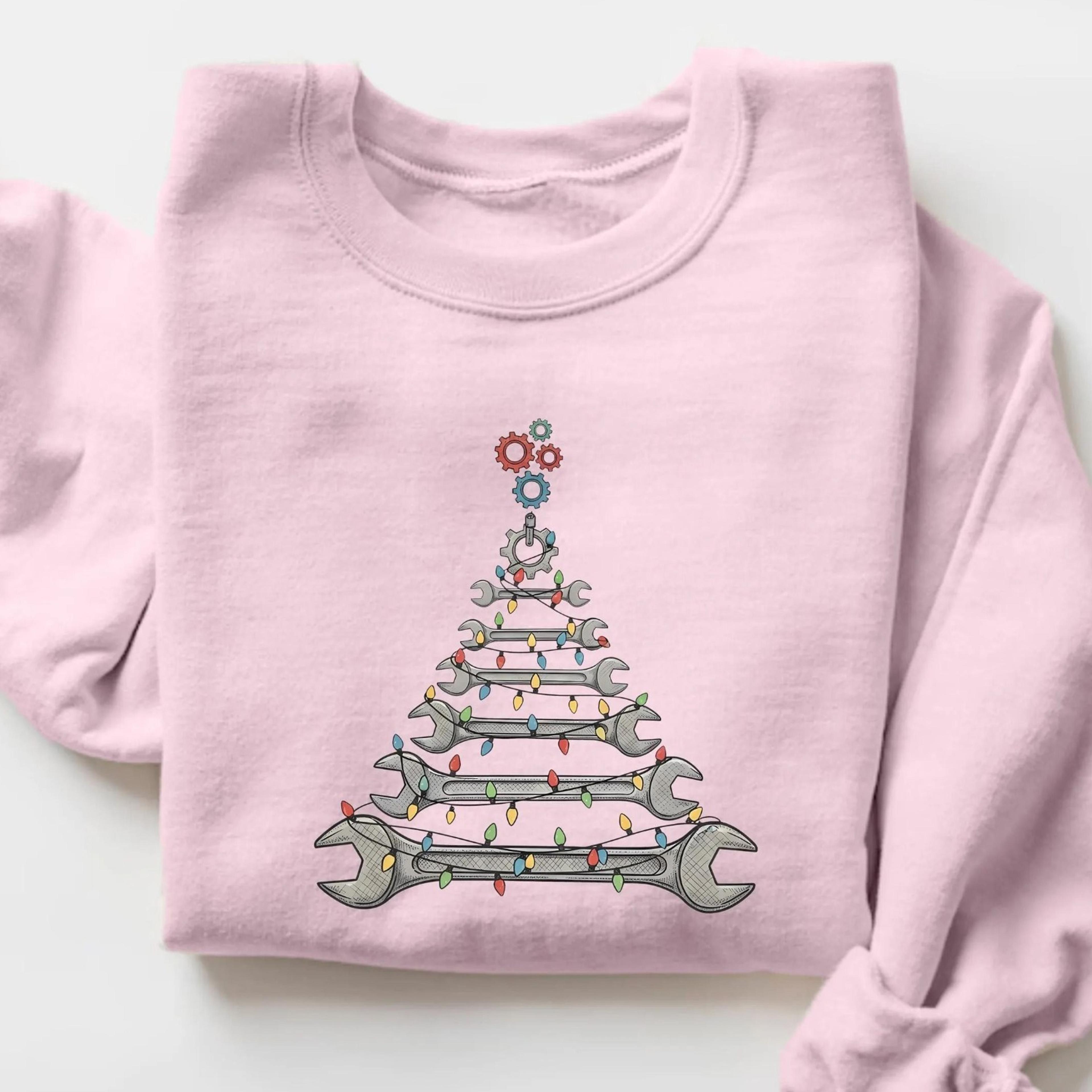 wrench christmas tree sweatshirt, mechanic christmas sweater, mechanic xmas, gift for mechanic, wrench shirt, mechanic