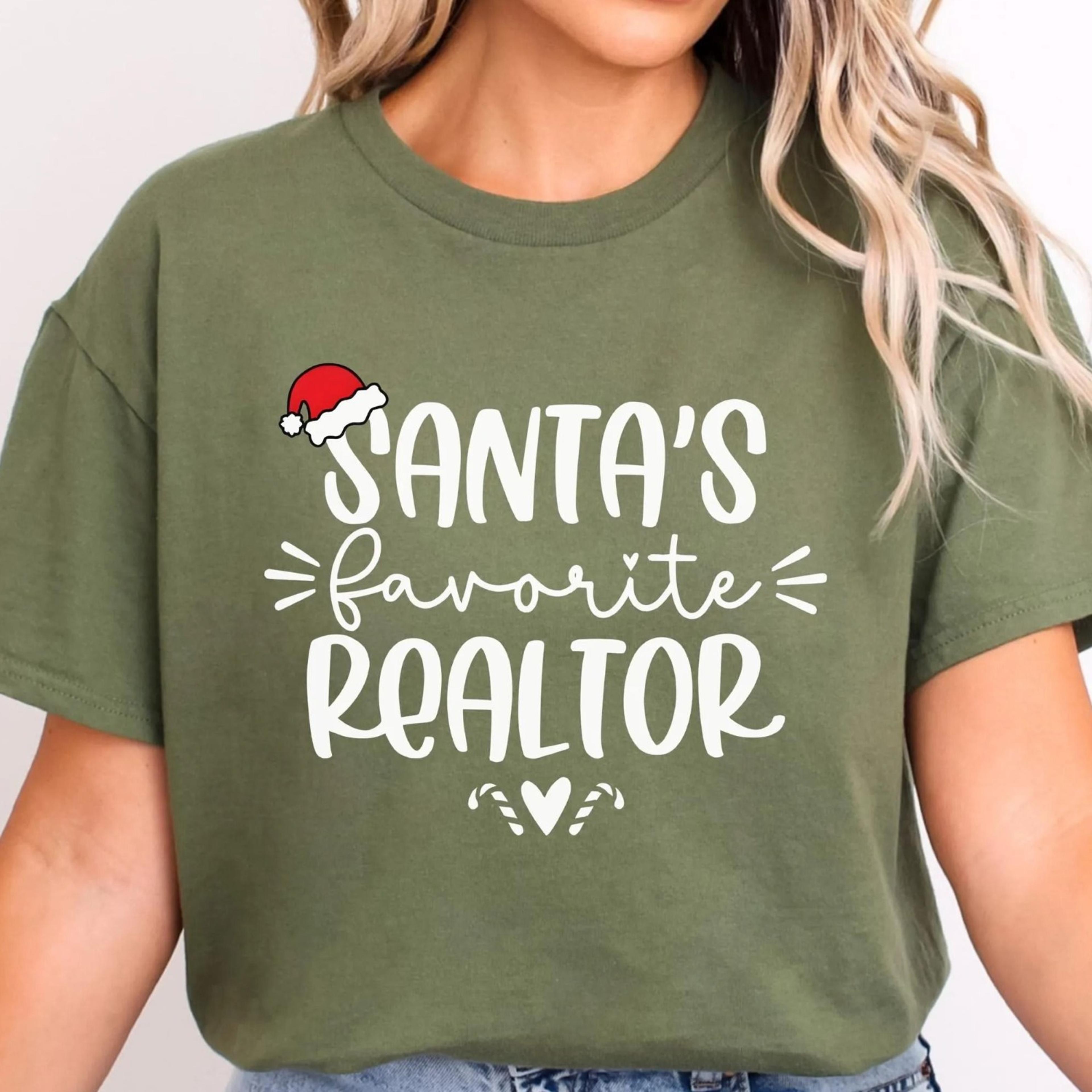 santas favorite realtor christmas sweatshirt, real estate shirt, gift for realtor, realtor christmas sweater