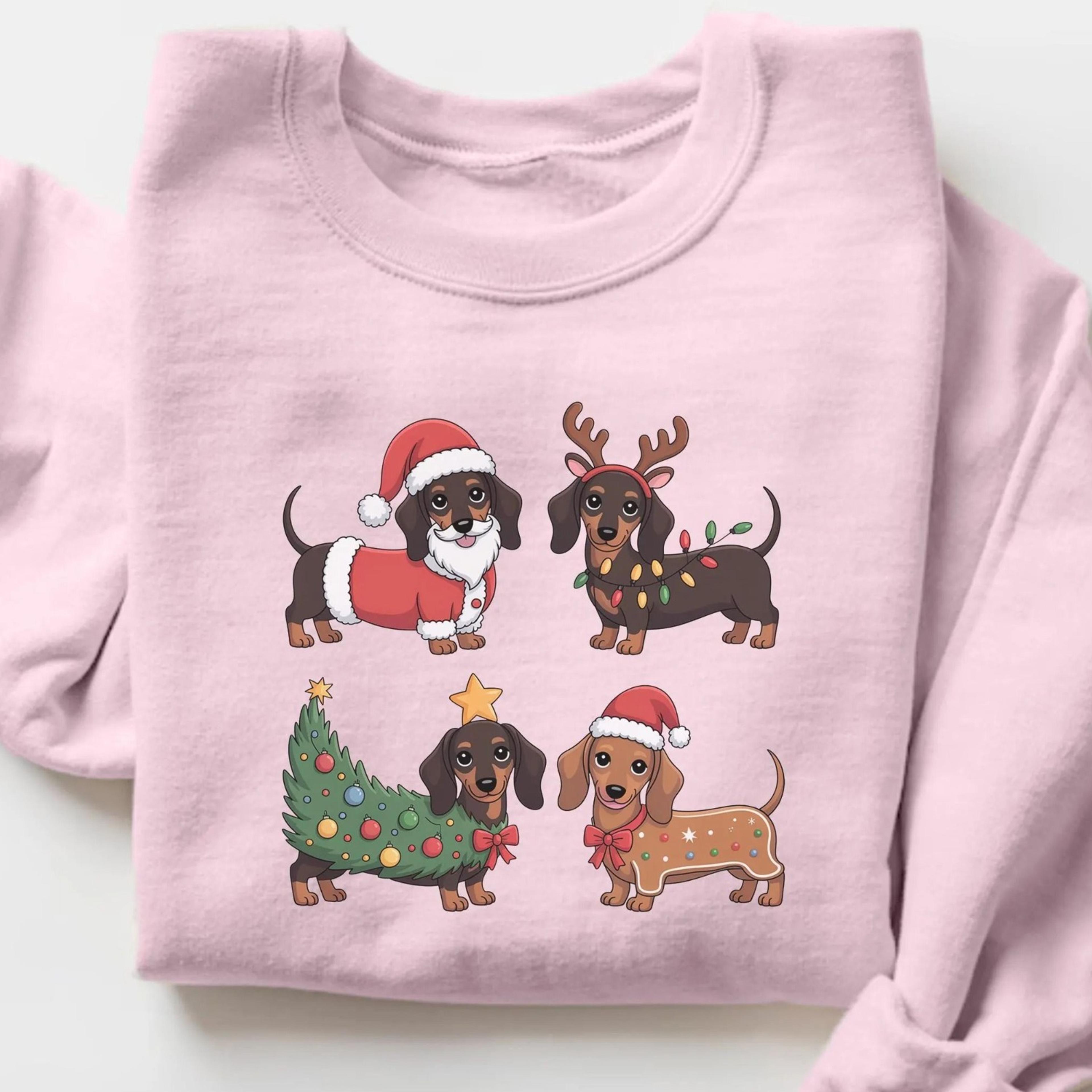 dachshund christmas shirt, sausage dog sweatshirt, wiener dog xmas hoodie, holiday pet lover gift