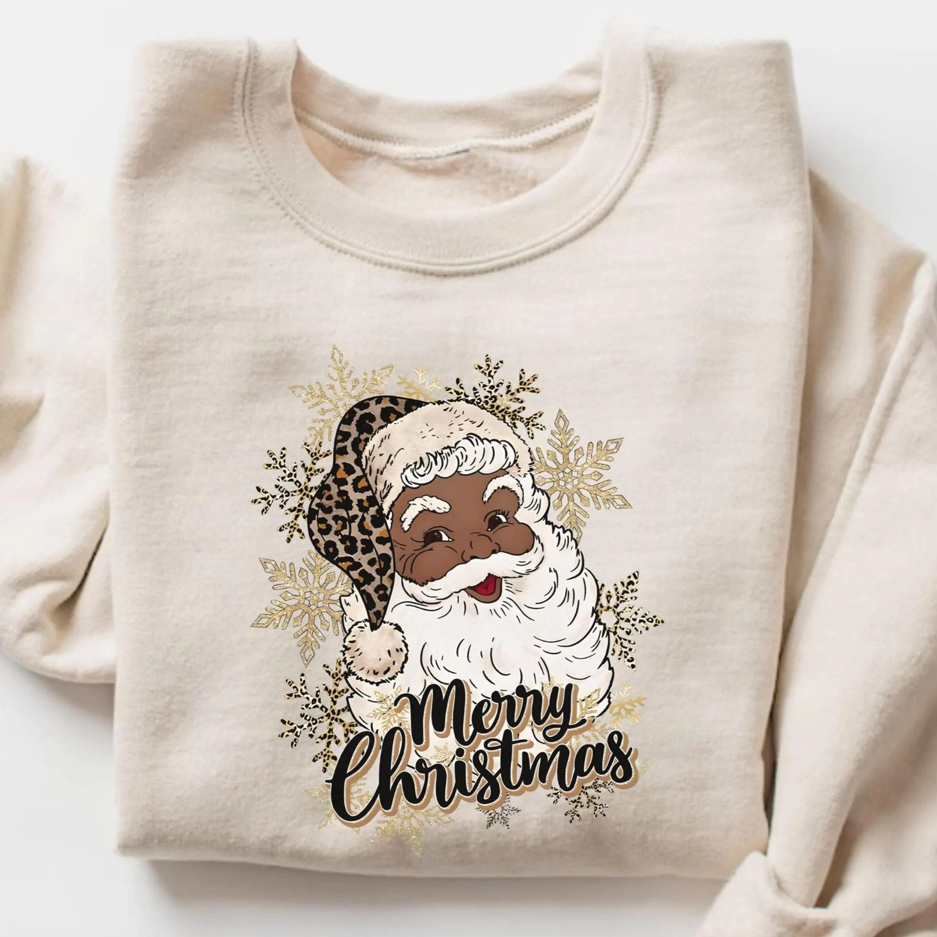 black santa shirt, christmas shirt, african american santa shirt, christmas