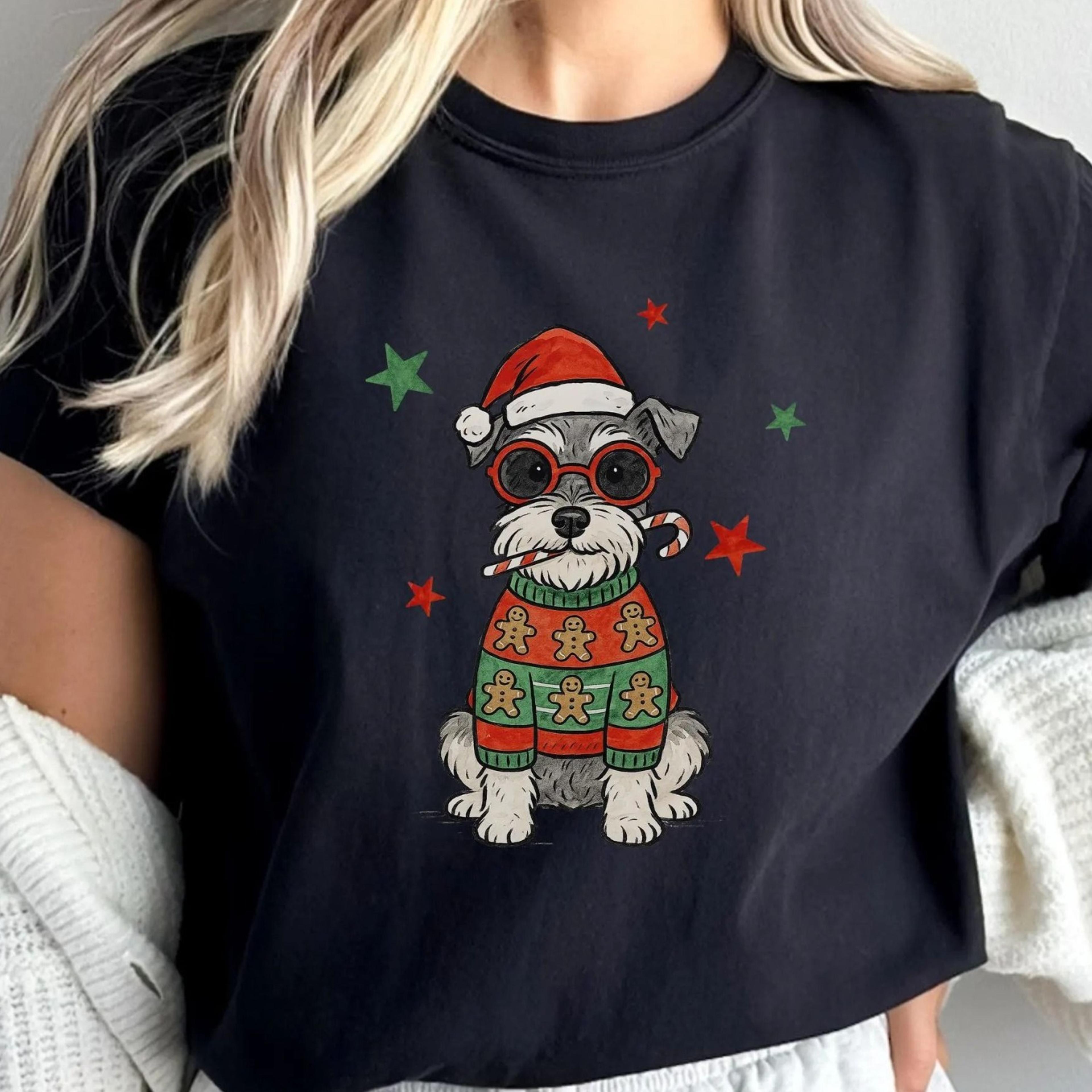 schnauzer christmas sweatshirt, schnauzer xmas shirt, schnauzer mom gift, schnauzer owner gift