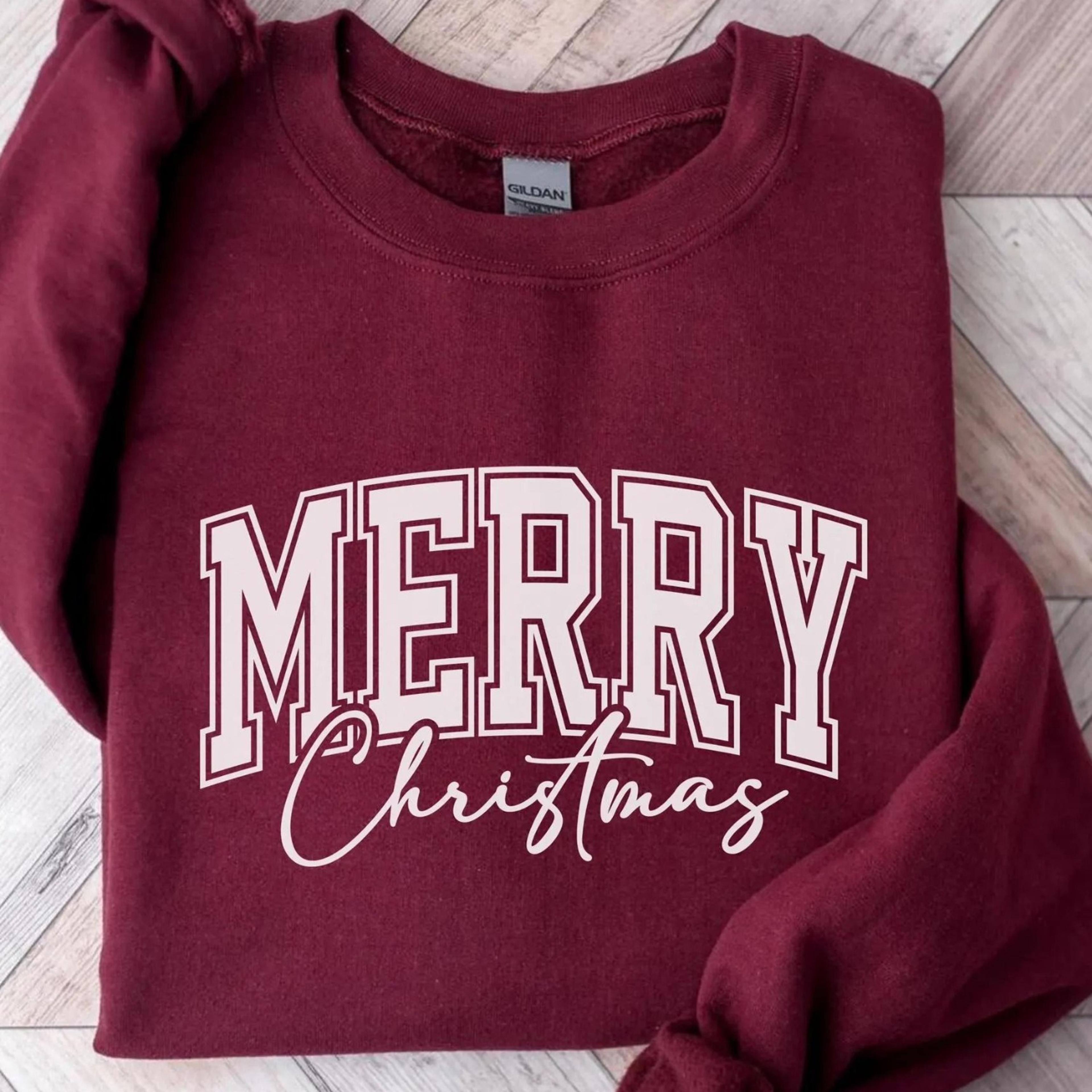 merry christmas sweatshirt, womens christmas sweater, cozy xmas jumper, winter sweatshirt, christmas gift