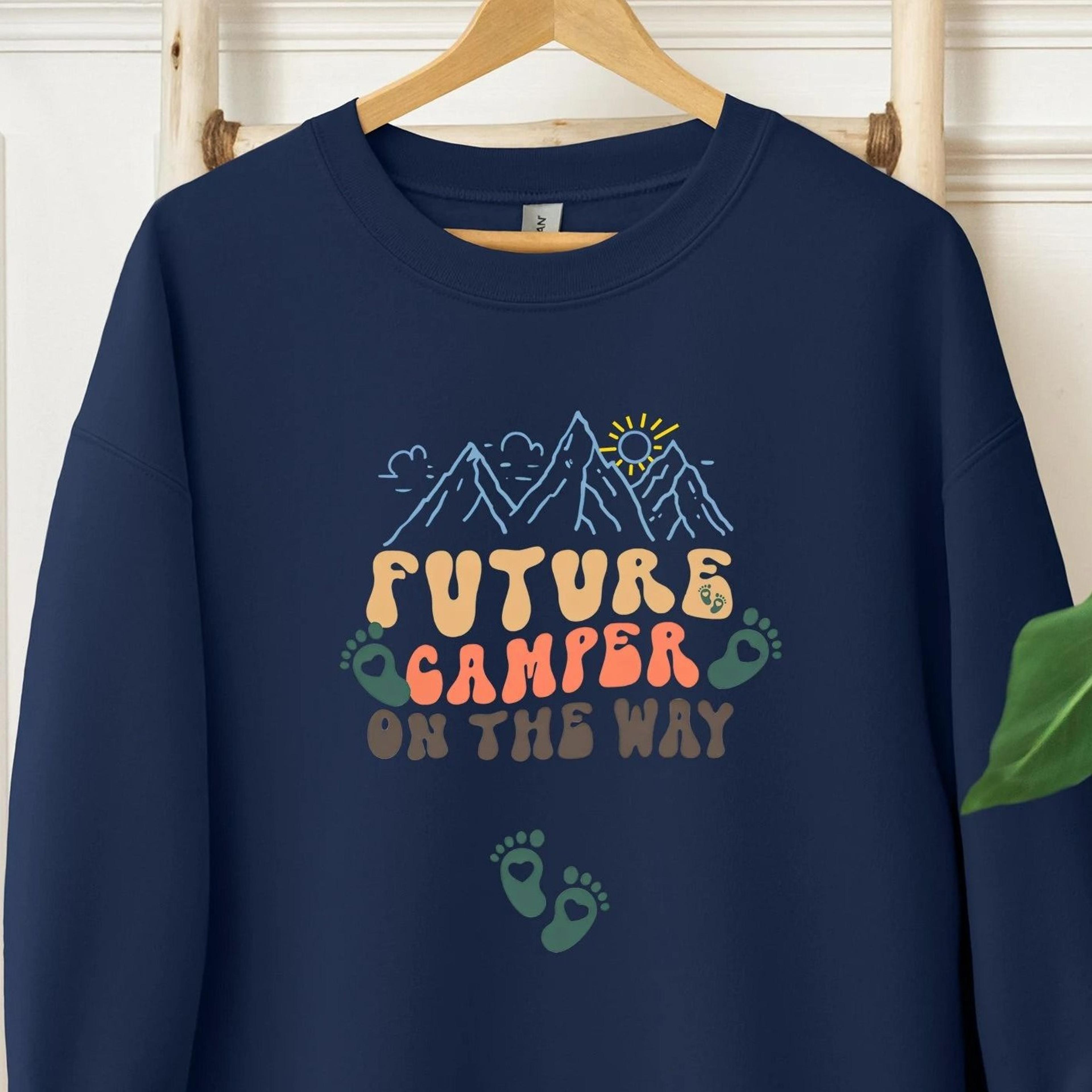 camping pregnancy announcement sweatshirt future camper baby reveal