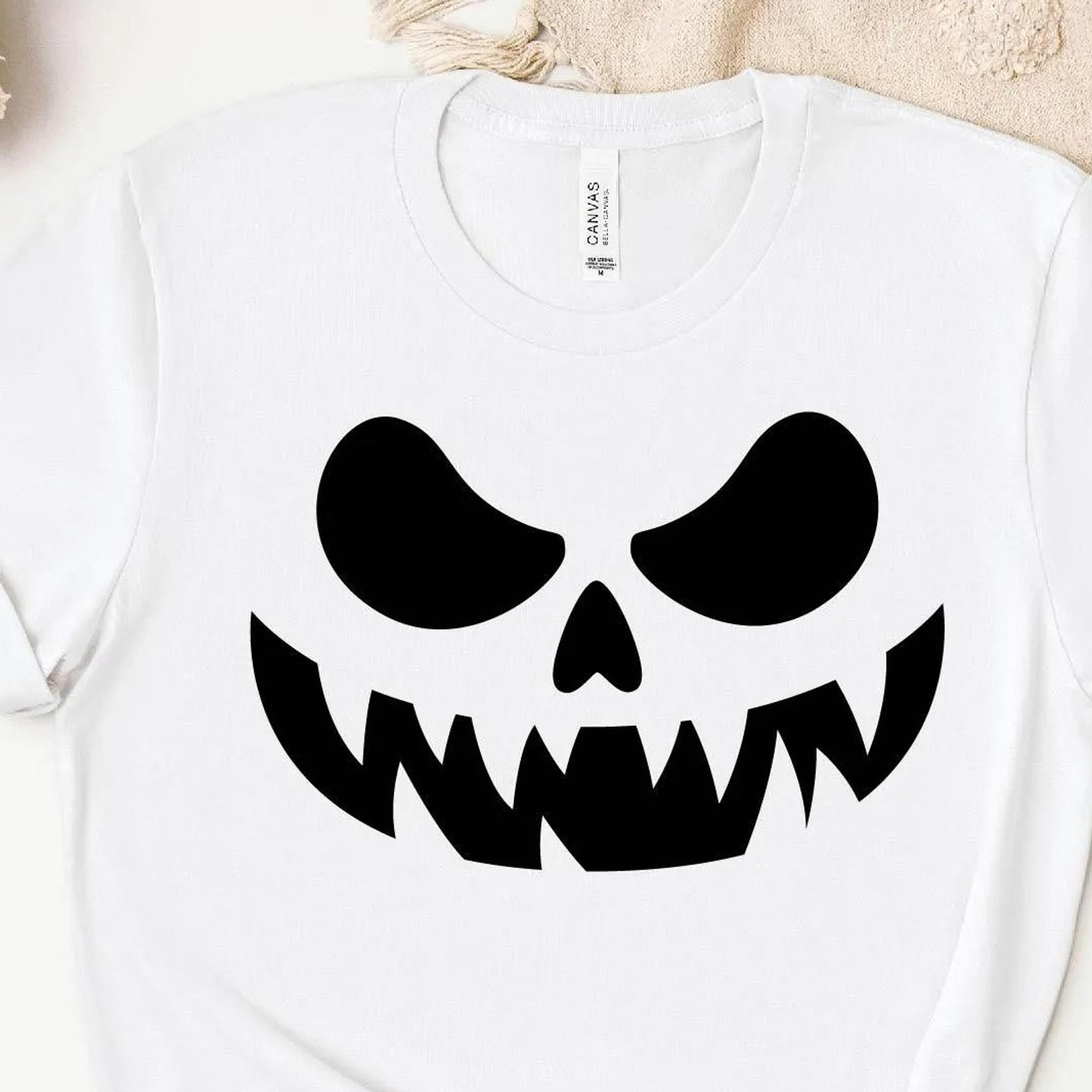 scary pumpkin face t-shirt - halloween costume tee