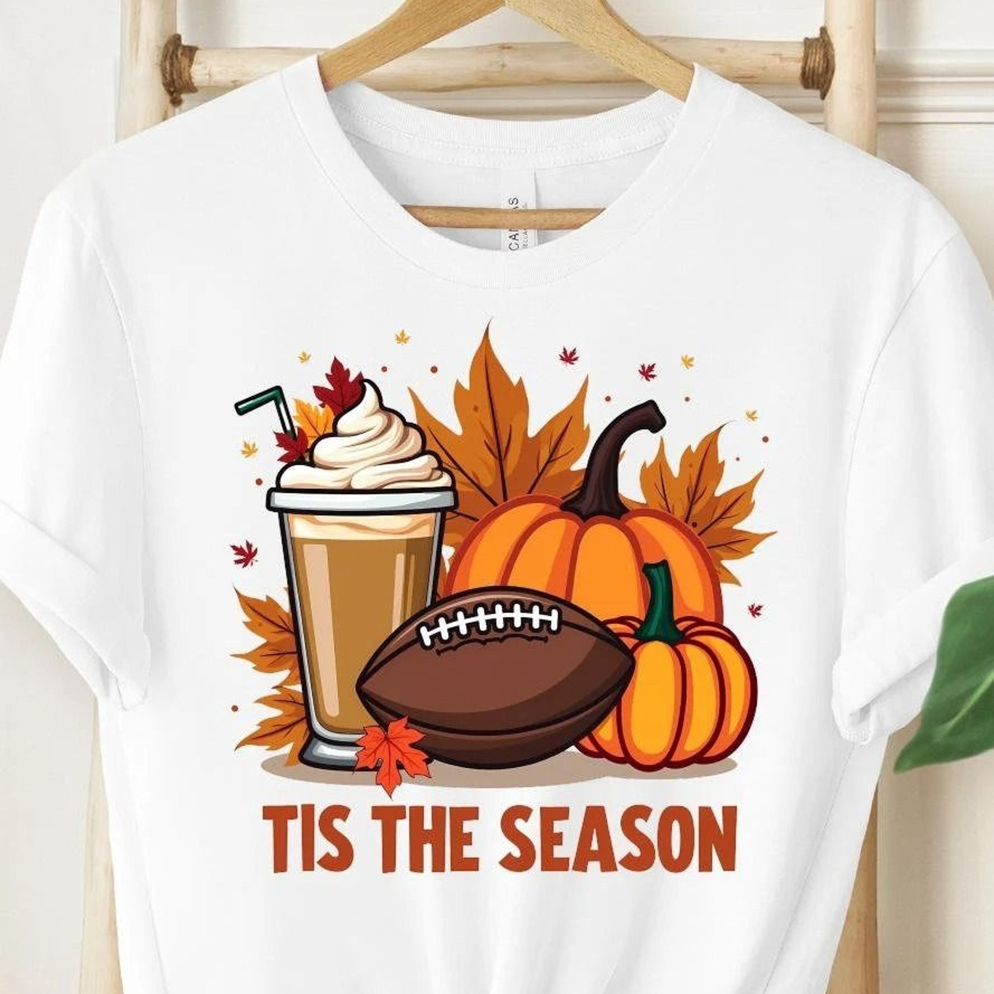 fall football t-shirt tis the season, halloween, gamer day