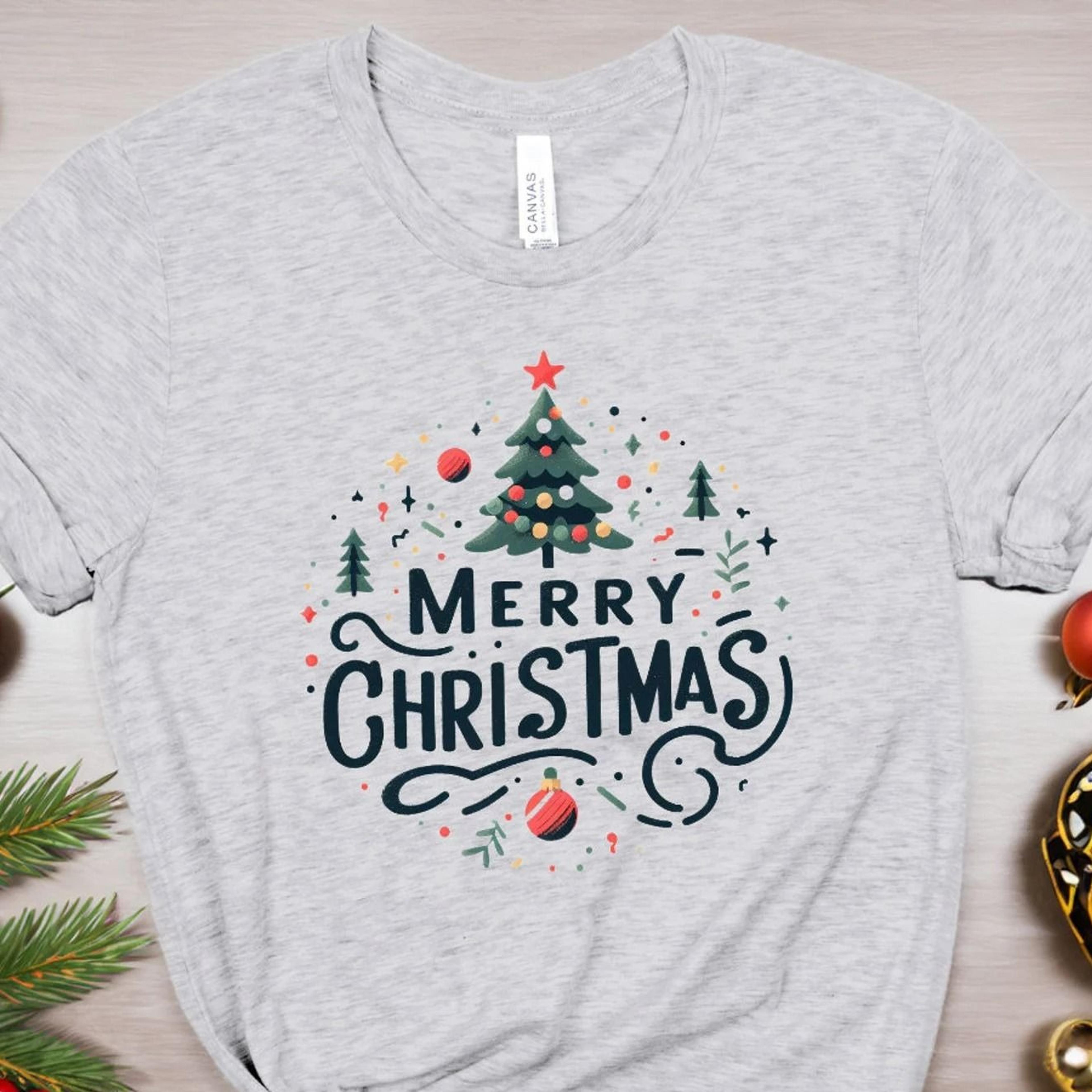 merry christmas shirt, cute deer, retro santa, vintage holiday gift