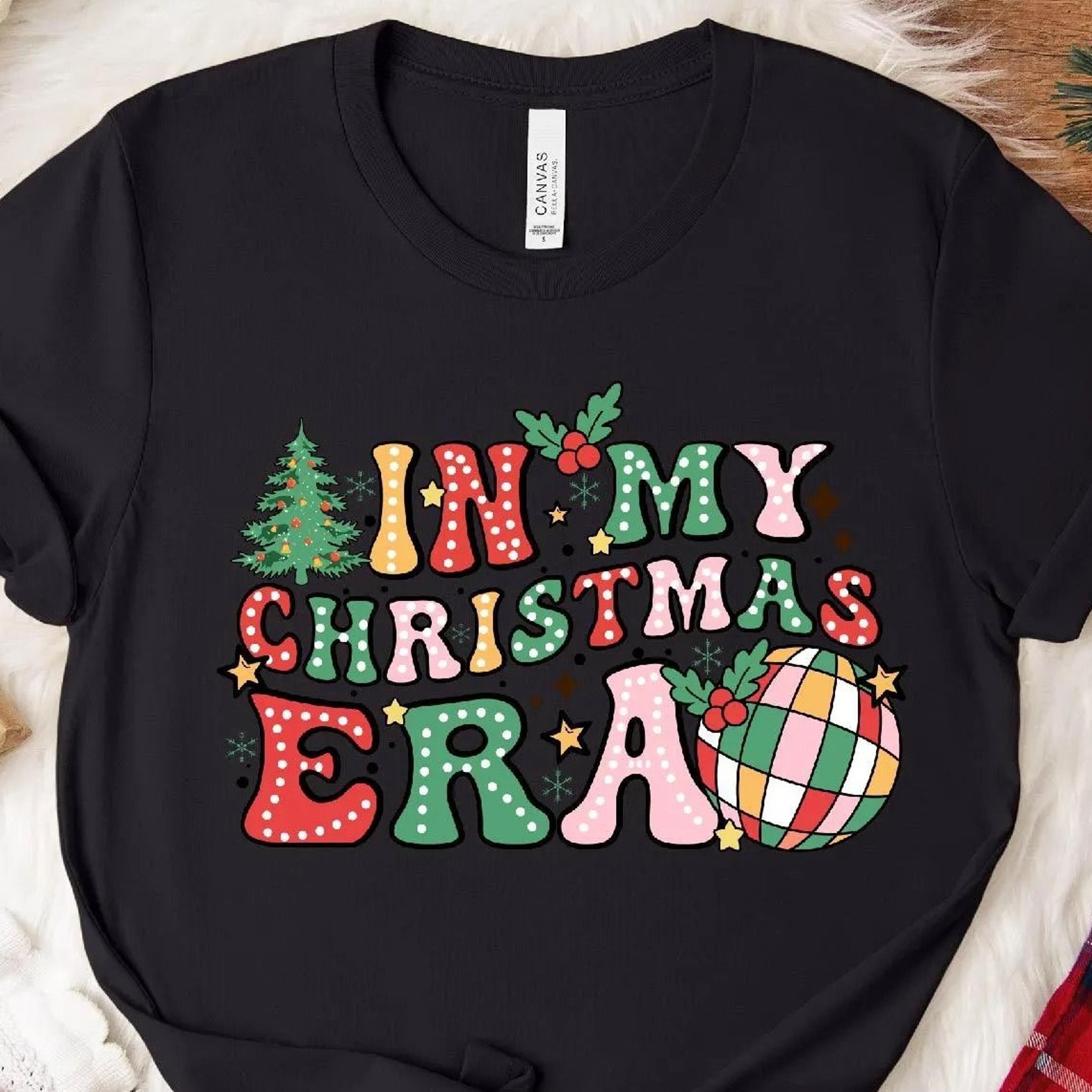 disco ball christmas sweatshirt in my christmas era, festive holiday apparel