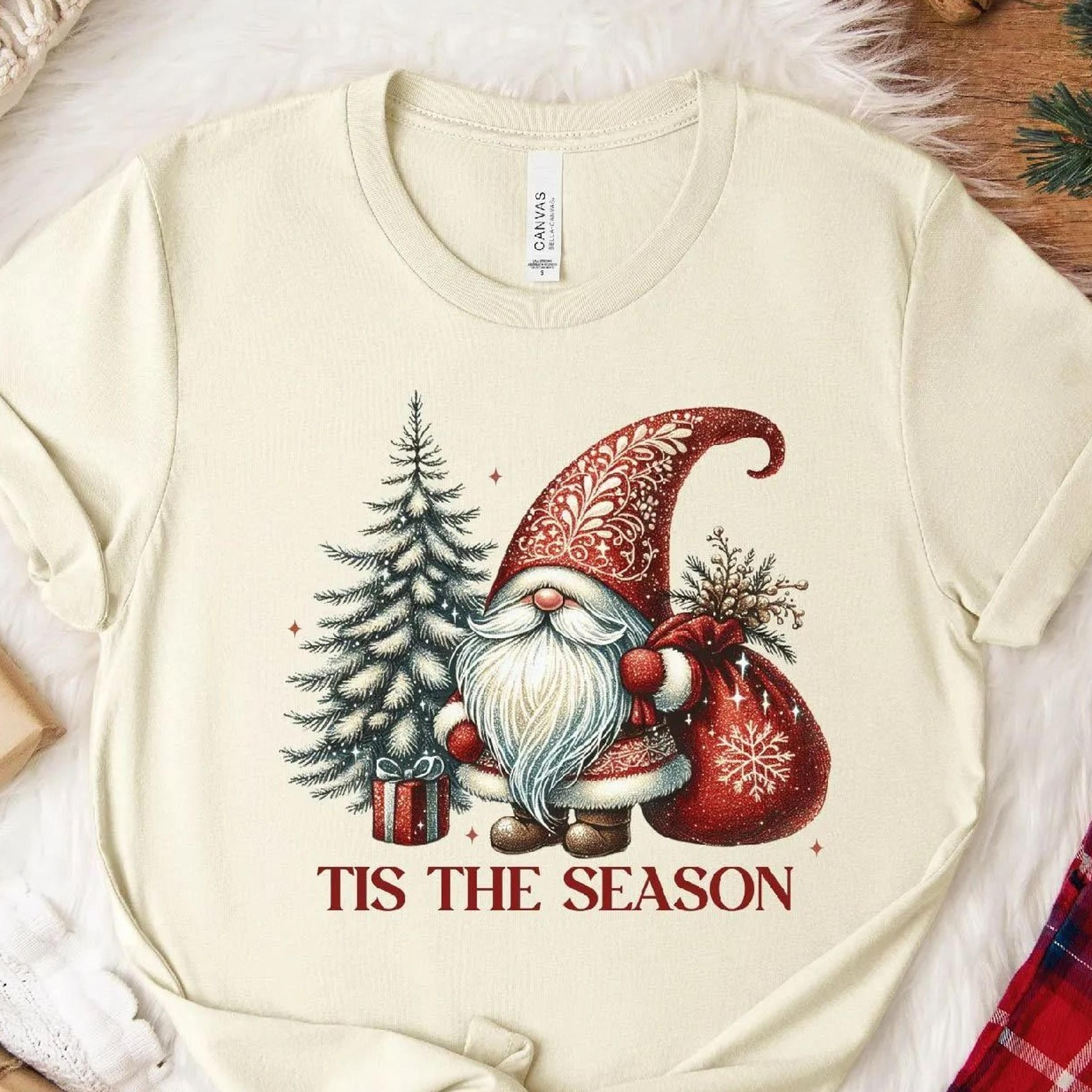 tis the season gnome christmas t-shirt, holiday tee