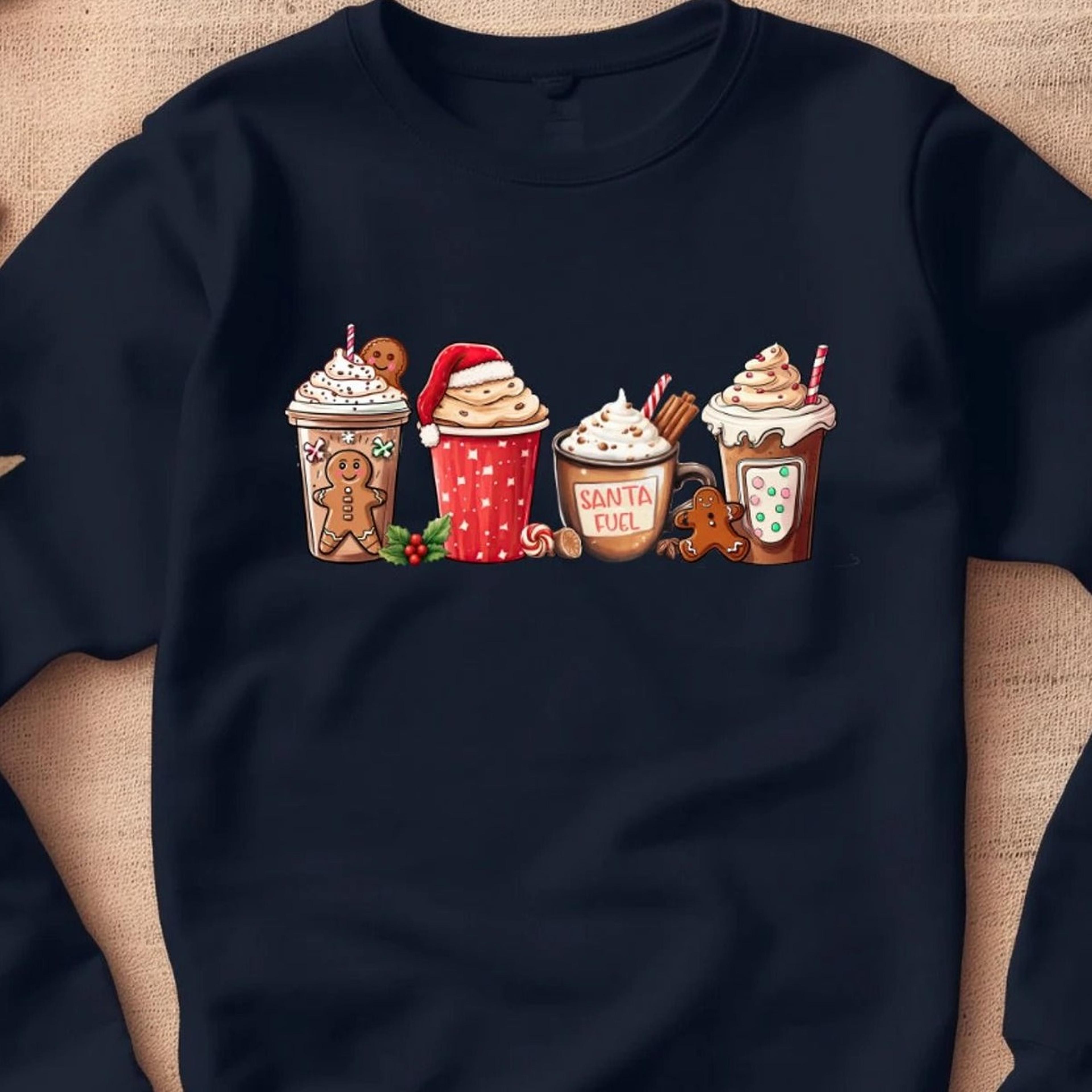 retro gingerbread christmas shirt hot cocoa holiday tee