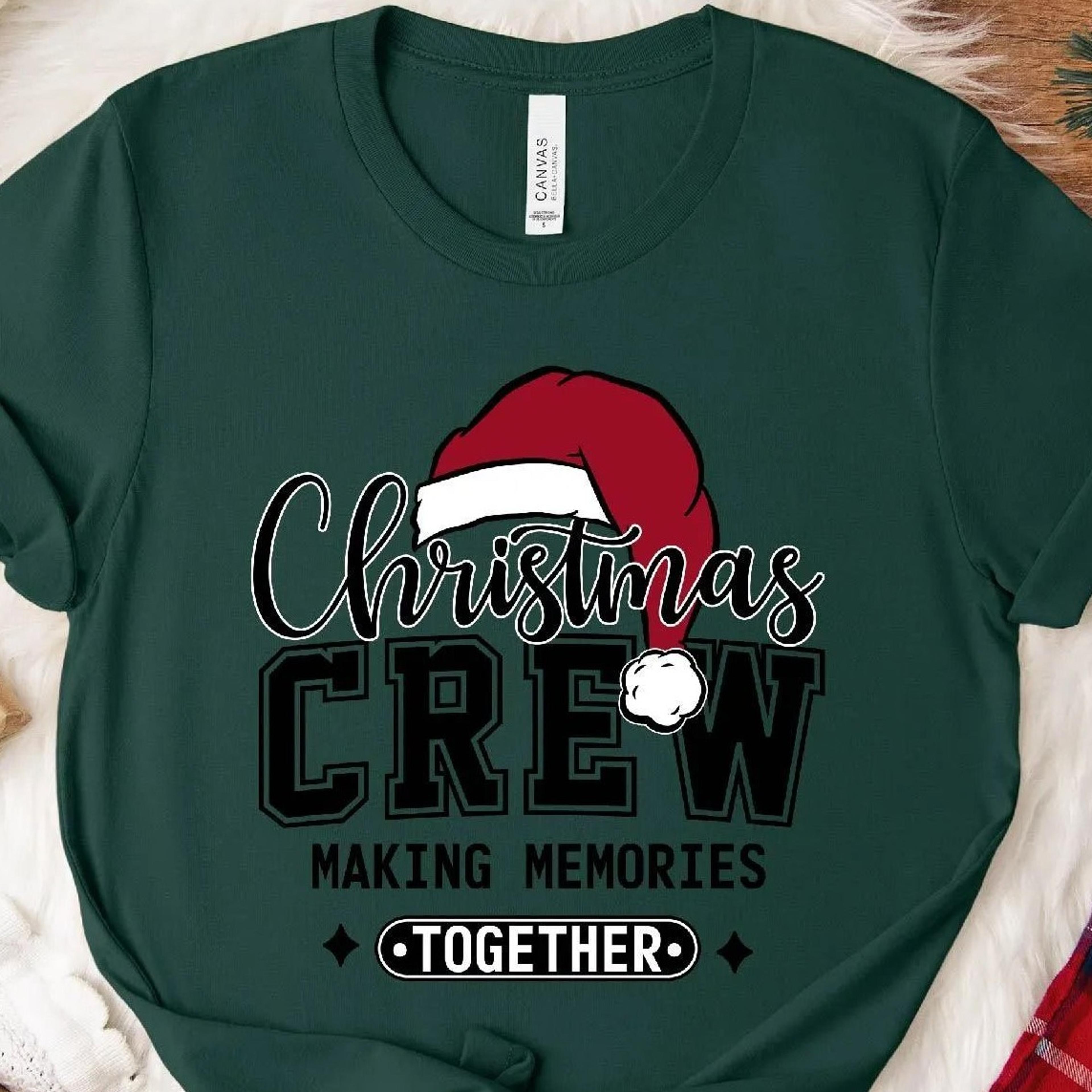 christmas crew t-shirt family matching holiday tee