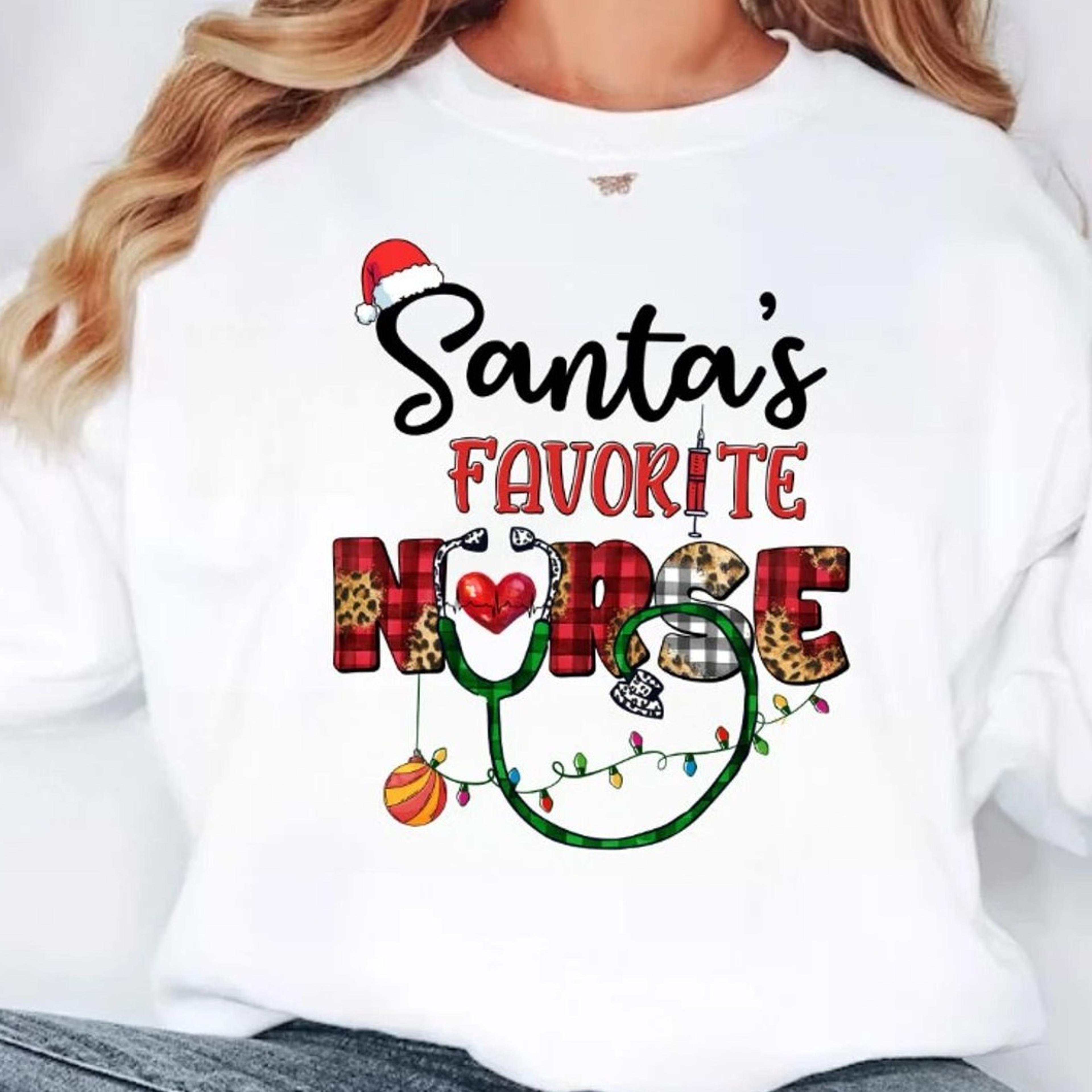 christmas nurse shirt santa's favorite nurse tee